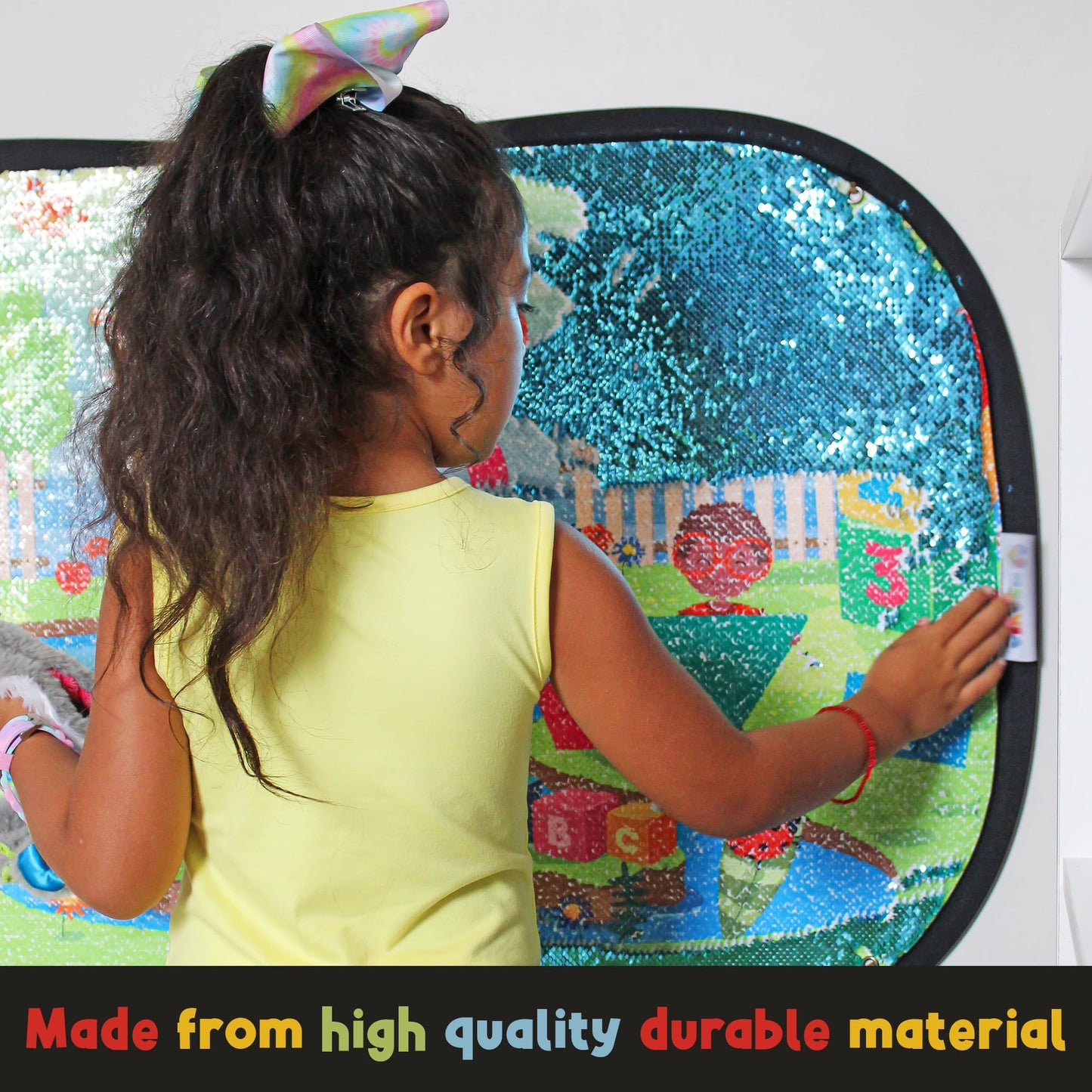 Meavia Reversible Sequins Wall Sensory Fun Toy Learning Discovery Version, Jumbo Size 40 x 27 Inches