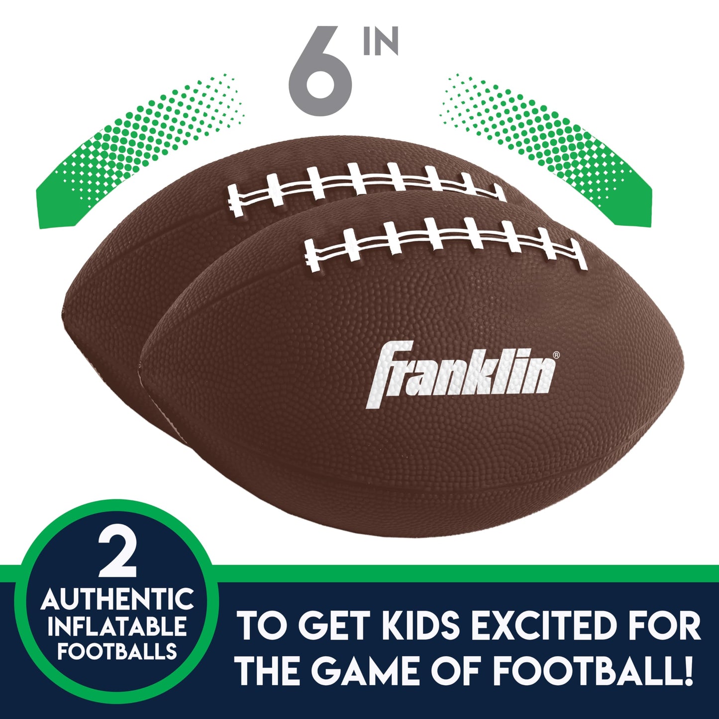 Franklin Sports Kids Football Target Toss Game - Inflatable Football Throwing Target Toy with Soft Mini Balls - Fun Kids Toy - Inflatable Indoor + Outdoor Sports Game