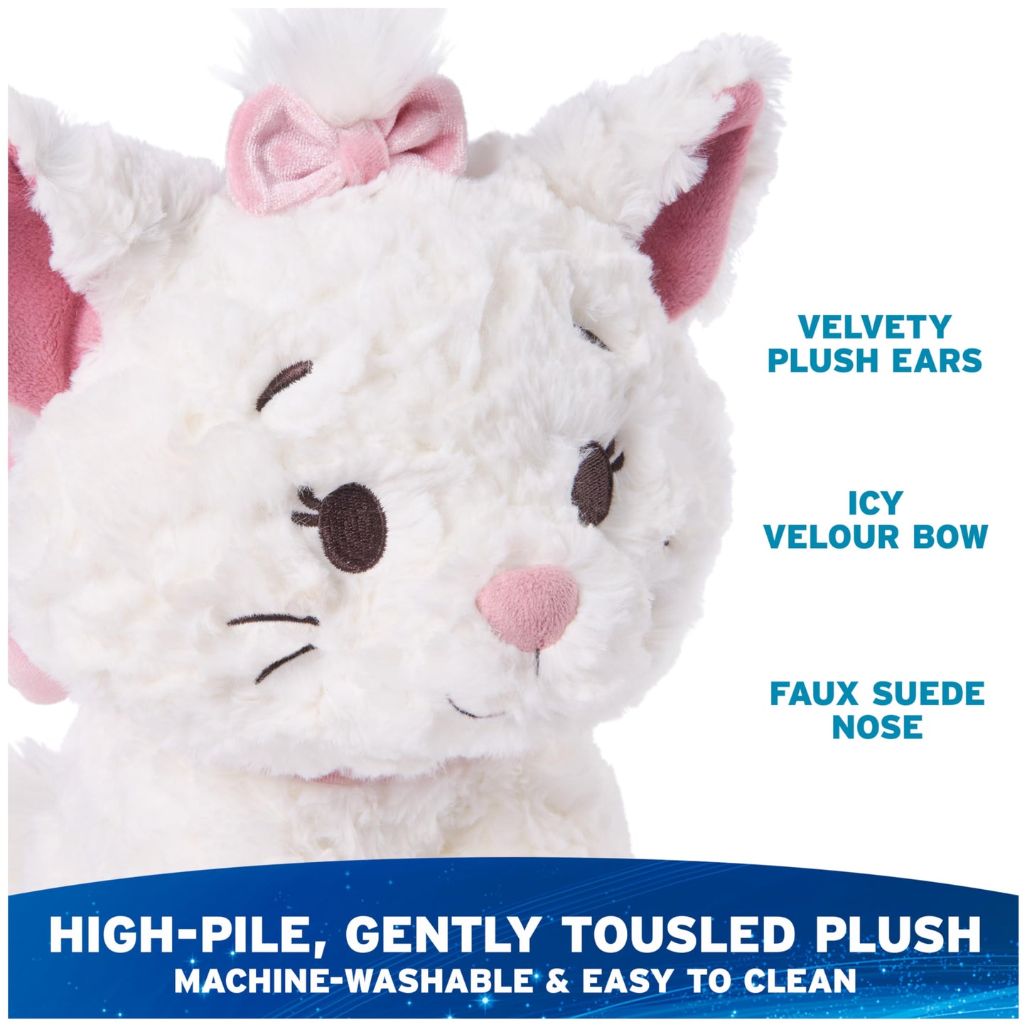 GUND Disney Official Marie Plush, Disney Cozys Collection, The Aristocats Toys, Kitten Stuffed Animal for Ages 1 and Up, White, 10”