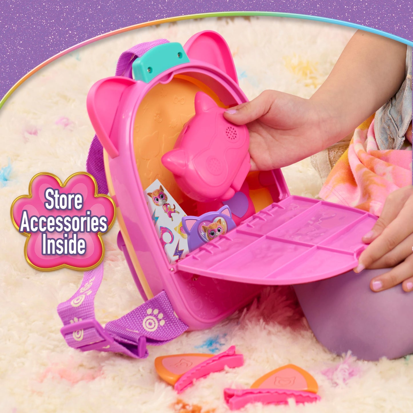 SuperKitties Su-Purr Backpack Set, Kids Toys for Ages 3 Up, Gifts and Presents