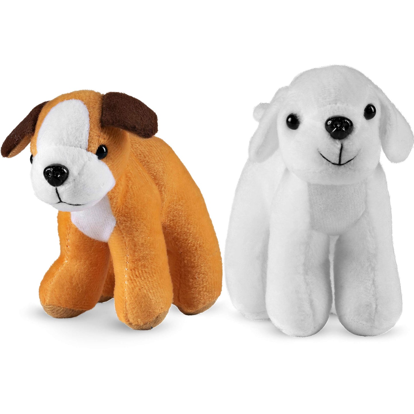 Bedwina Plush Puppy Dogs - (Pack of 12) 6 Inches Tall Stuffed Animals Bulk Assorted Puppies and Cute Stuffed Plushed Dog Puppies Assortment, Stocking Stuffers