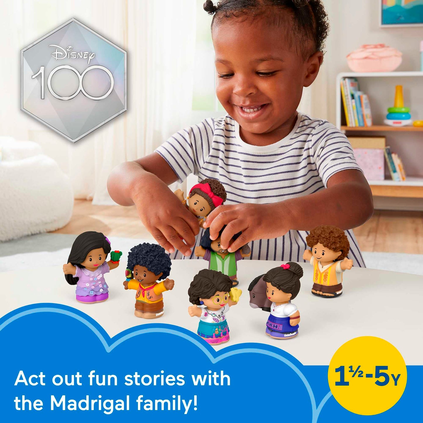 Fisher-Price Little People Toddler Toy Disney Encanto Figure Set, 7 Characters for Preschool Pretend Play Kids Ages 18+ Months