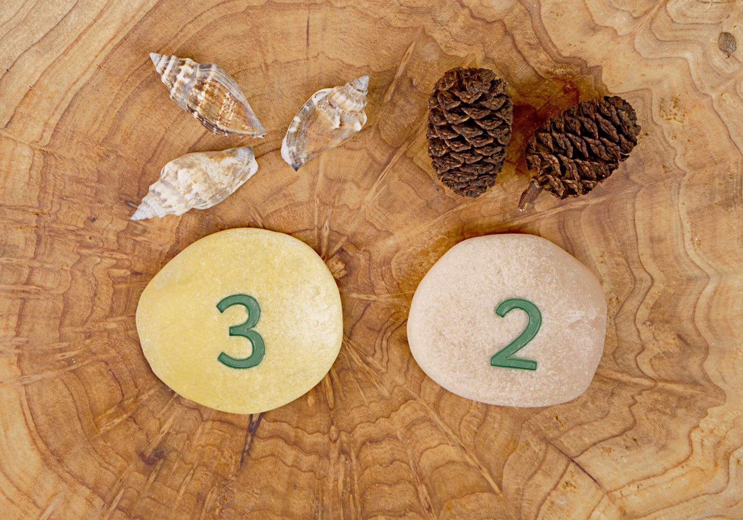 Yellow Door YD-11 Number Pebbles, Kindergarten Grade to 3 Grade, 5" H, 3" L, 3" W