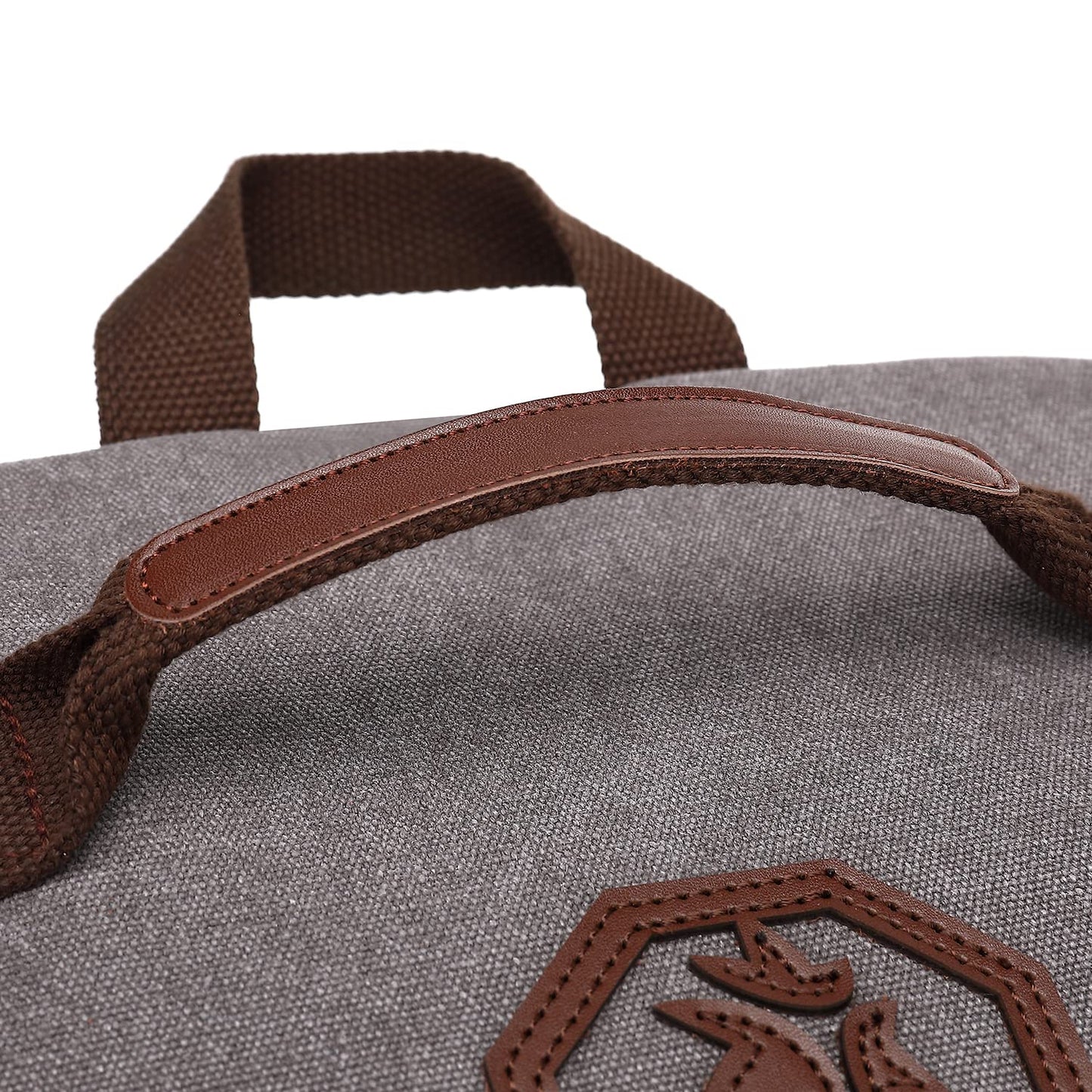 Kalesi Gym Duffle Bag Backpack 4-Way Vintage canvas with Shoes Compartment for travel Sport Hiking laptop (Vintage grey)