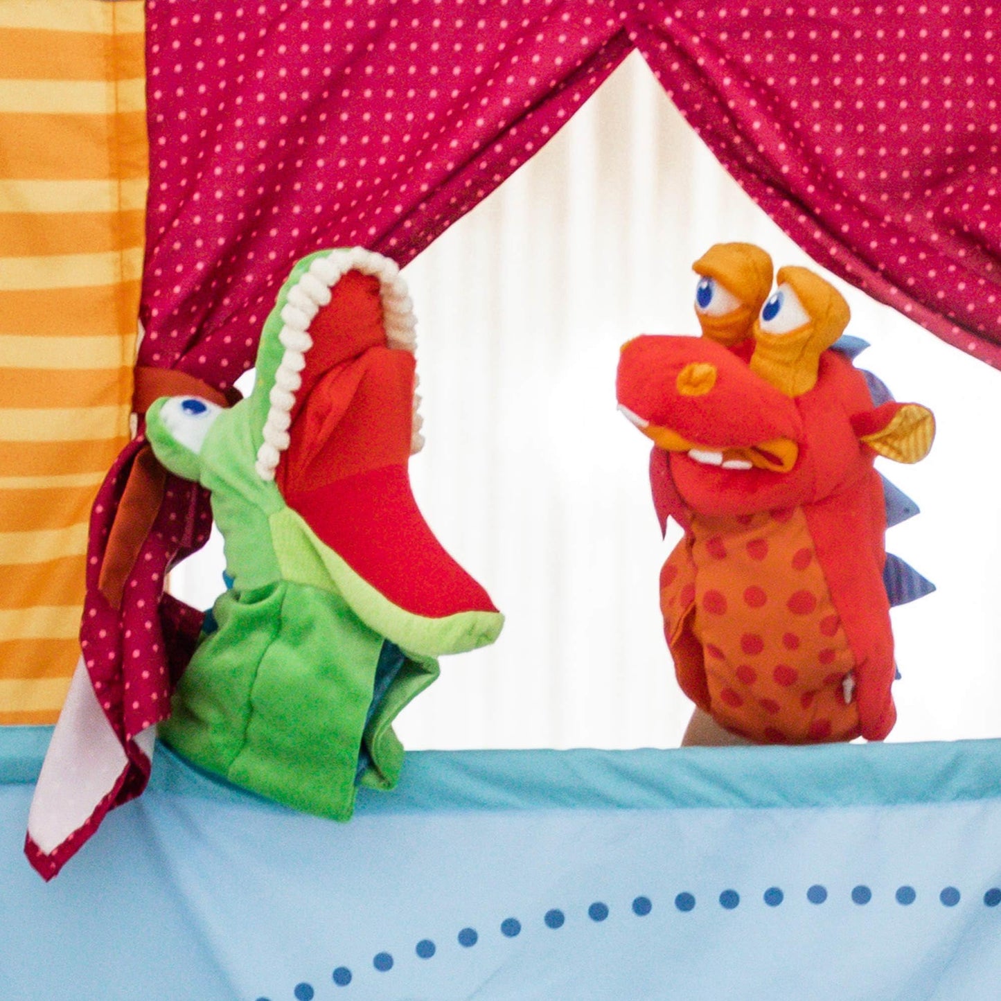 HABA Glove Puppet Eat it Up Dragon - Hand Puppet that Eats Small Objects, Perfect Toddler Toys for Ages 2-4, Sensory Hand Puppets, Preschool Toys