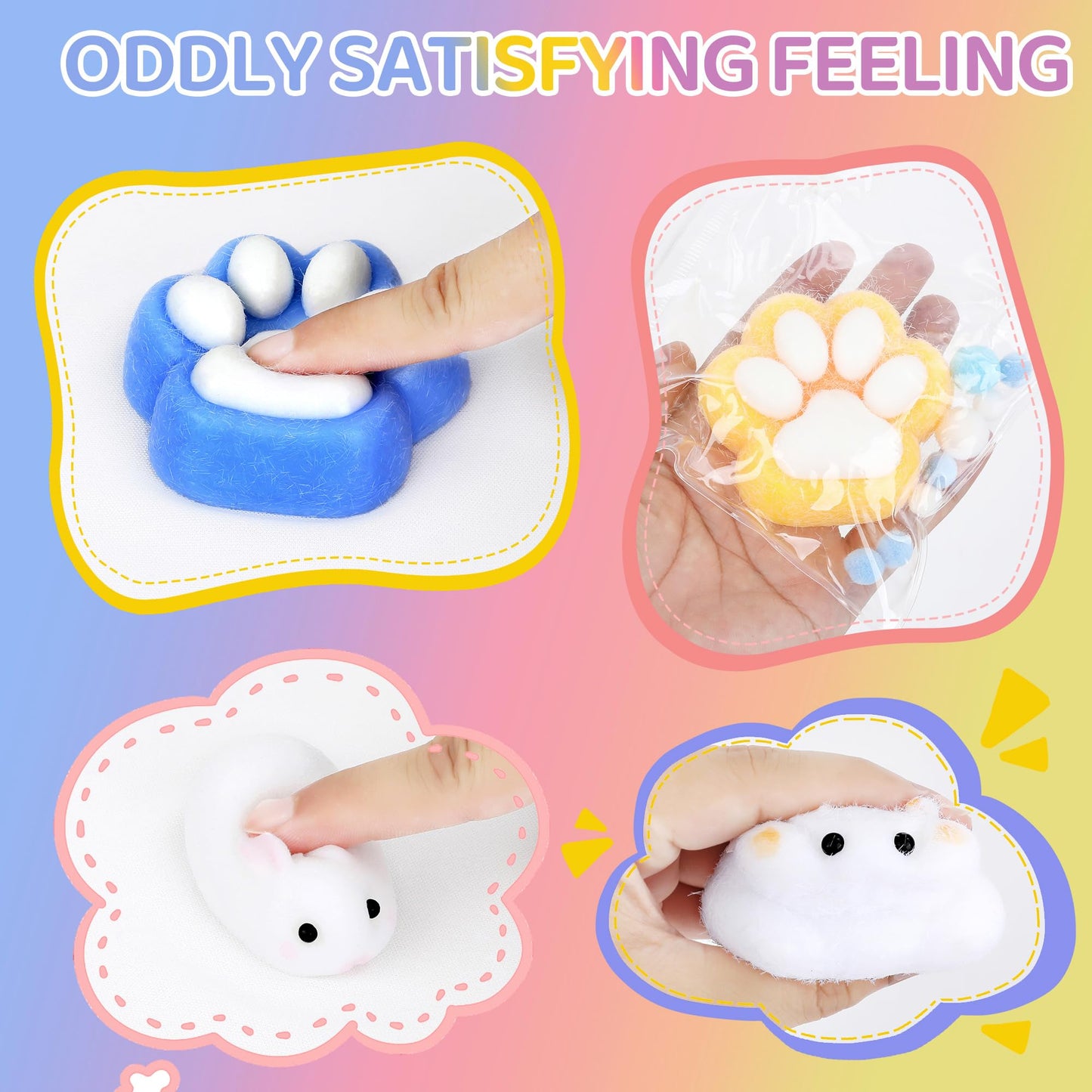 HECKLES Taba Squishy DIY Kit, 18 oz Silicone Soft Molds, Liquid Silicone, 1:1 AB Ratio, Soft Making Epoxy Resin Mix, Cat Claw Mold, Hamster, Rabbit, Gifts