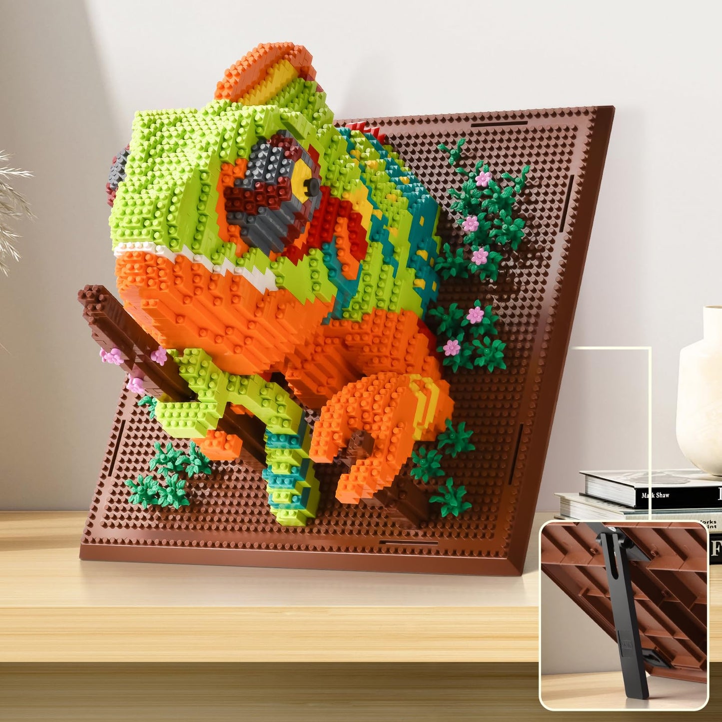 BNG Wall Art Chameleon Building Sets for Adult,Animals Building Bocks Set for Wall Decor or Table Display,Unique Gifts for Adult,Teens and Kids 14+(2688 PCS)