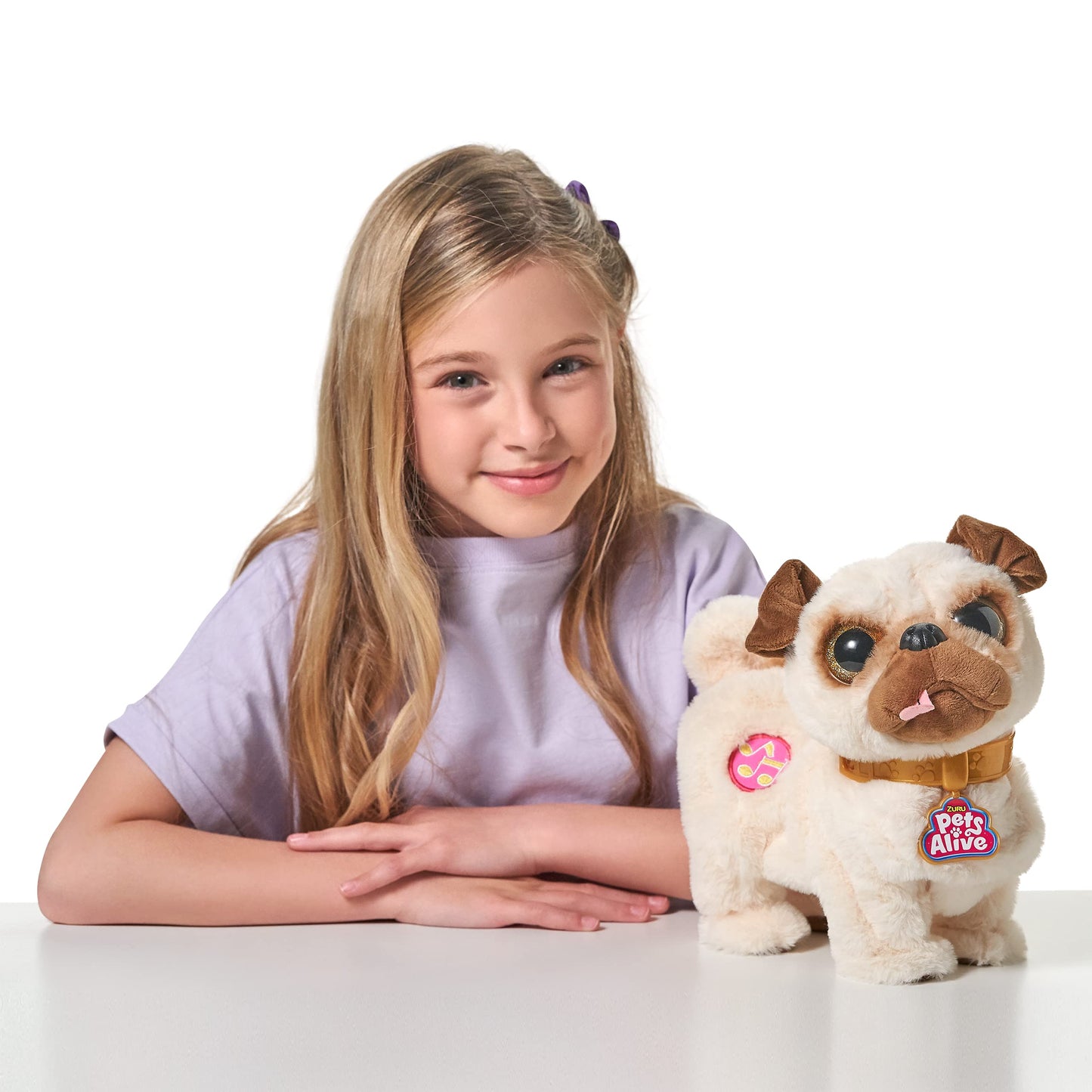 Pets Alive Poppy The Booty Shakin’ Pug – Interactive Dancing Plush Puppy by ZURU Robotic Realistic Soft Dog Plush Stuffed Animal Toy for Kids, Girls