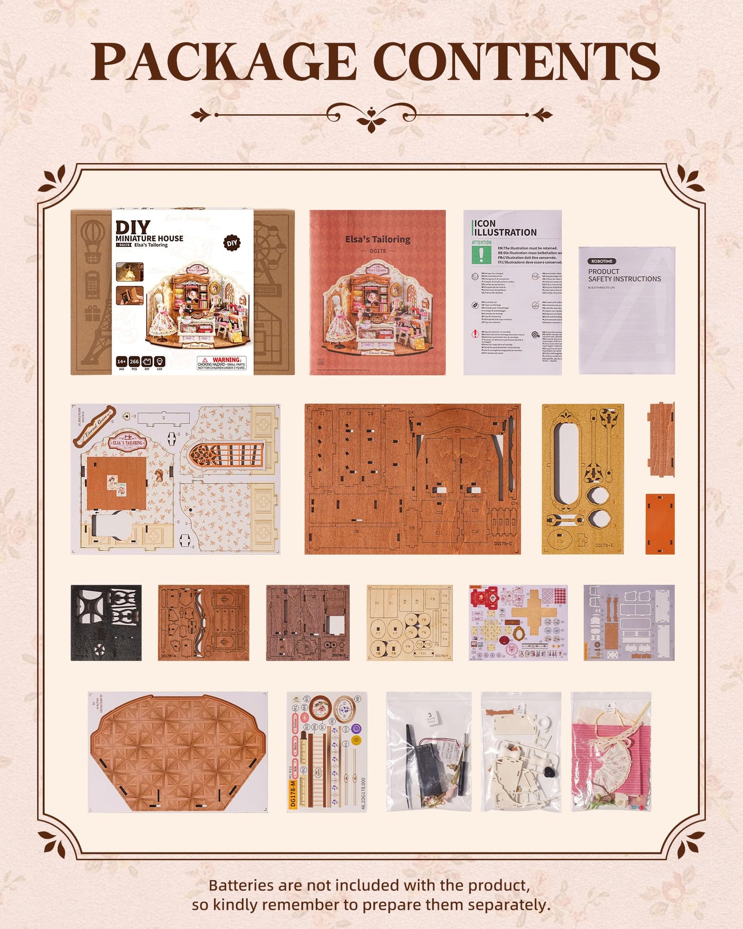 ROBOTIME DIY Miniature Dollhouse Kit