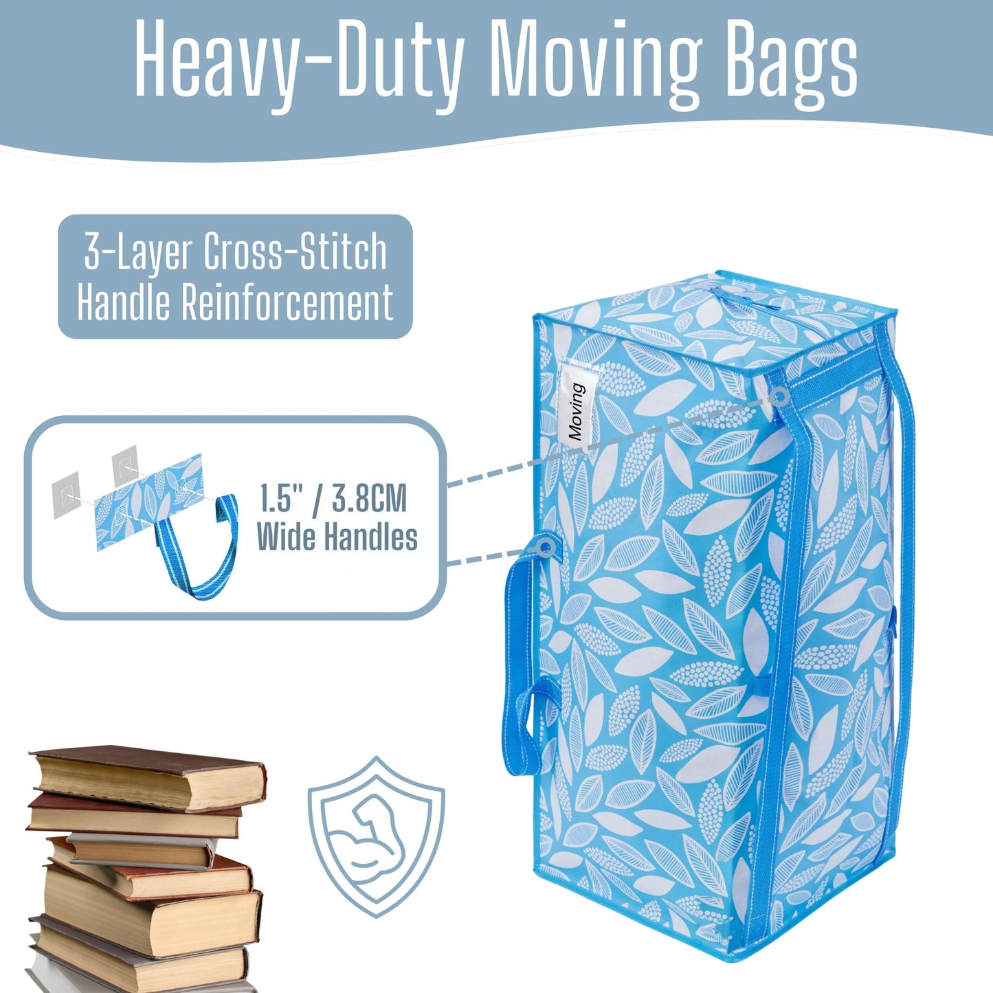 VENO 8 Pack Heavy Duty Moving Bags with Backpack Straps, Zippers & Handles, Extra Large Packing Bags for College Dorm Essentials, Moving Supplies Alternative to Cardboard Moving Boxes