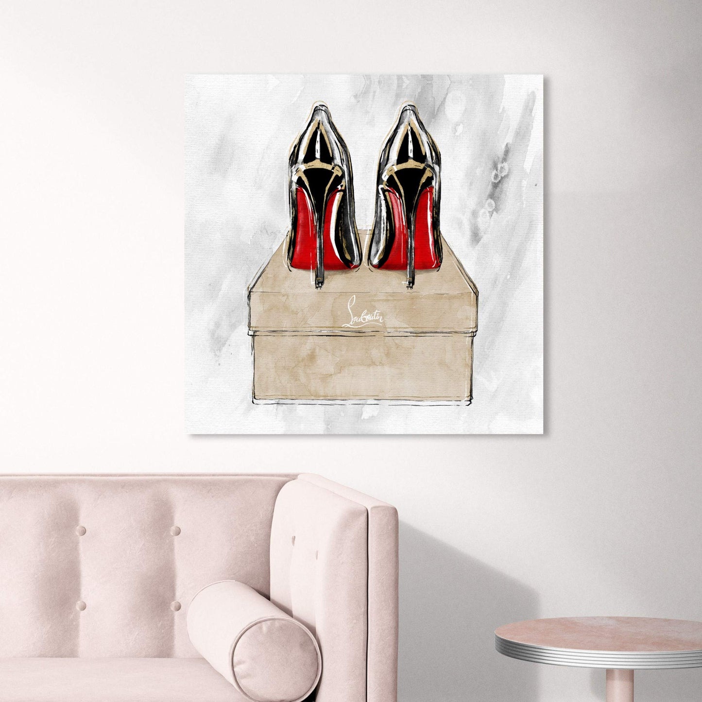 The Oliver Gal Artist Co. Fashion and Glam Wall Art Canvas Prints Heels Red Shoes' Home Décor, 24" x 24", Black, Brown