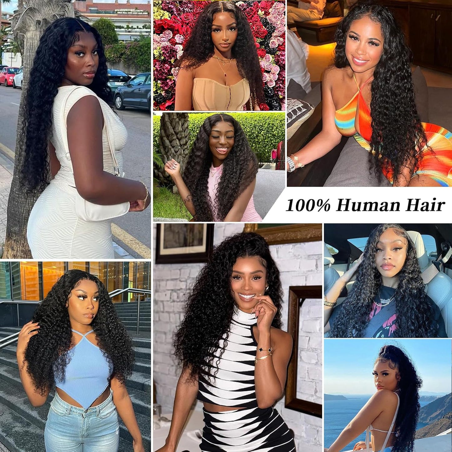 30 Inch Deep Wave Lace Front Wigs Human Hair 13x6 HD Lace Front Wigs Human Hair Pre Plucked 200% Density Deep Curly Human Hair Lace Frontal Wigs For Women