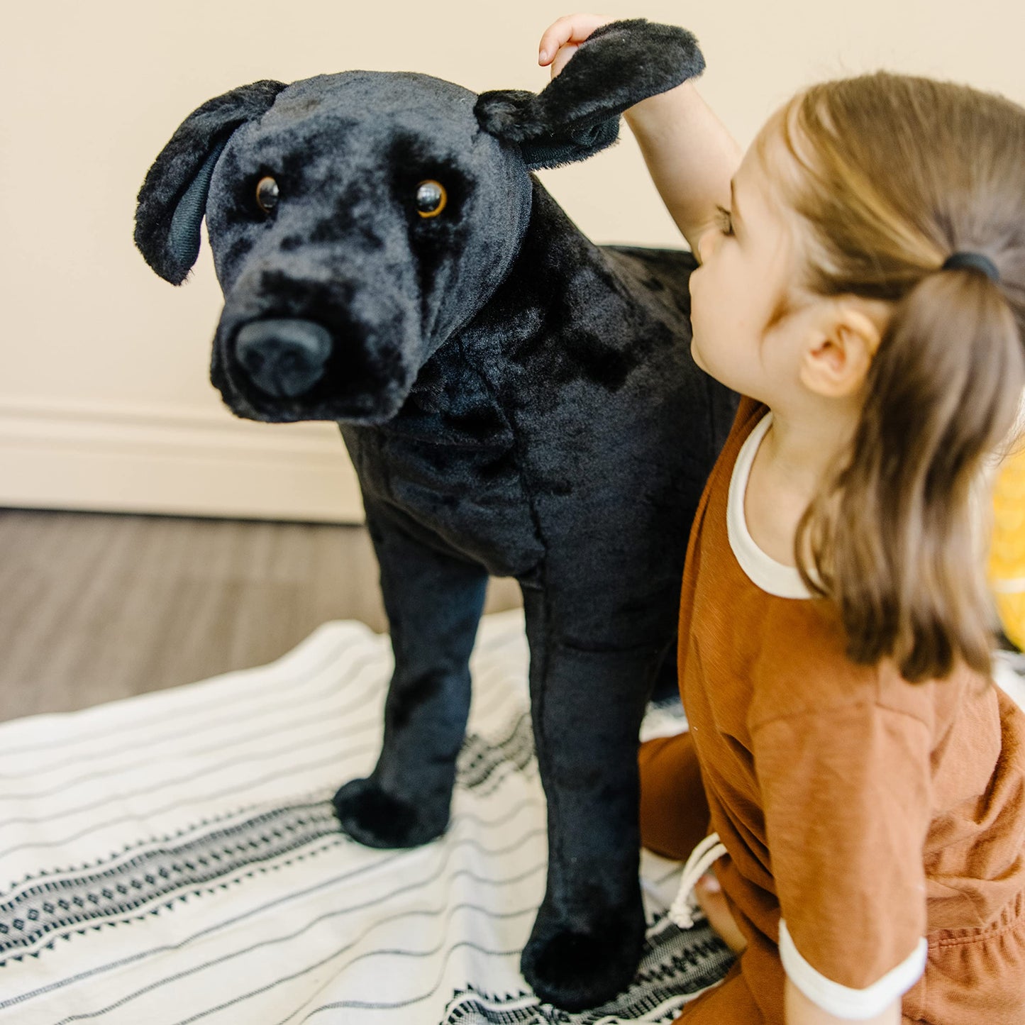 Melissa & Doug Giant Black Lab - Lifelike Stuffed Animal Dog (Over 2 feet Tall)
