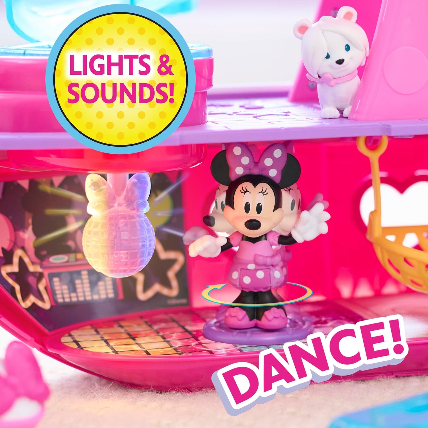 Disney Junior Minnie Mouse Bowdazzling Yacht Playset, Officially Licensed Kids Toys for Ages 3 Up, Gifts and Presents