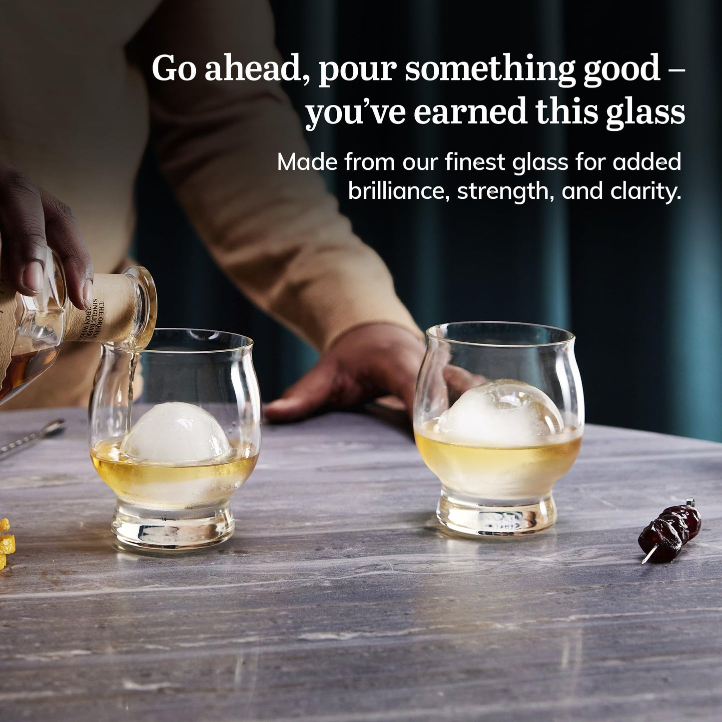 Libbey Signature Whiskey Bourbon Glasses Set of 4, Kentucky Bourbon Trail Whiskey Bar Cocktail Glasses, Tasting Whiskey Glasses for Men