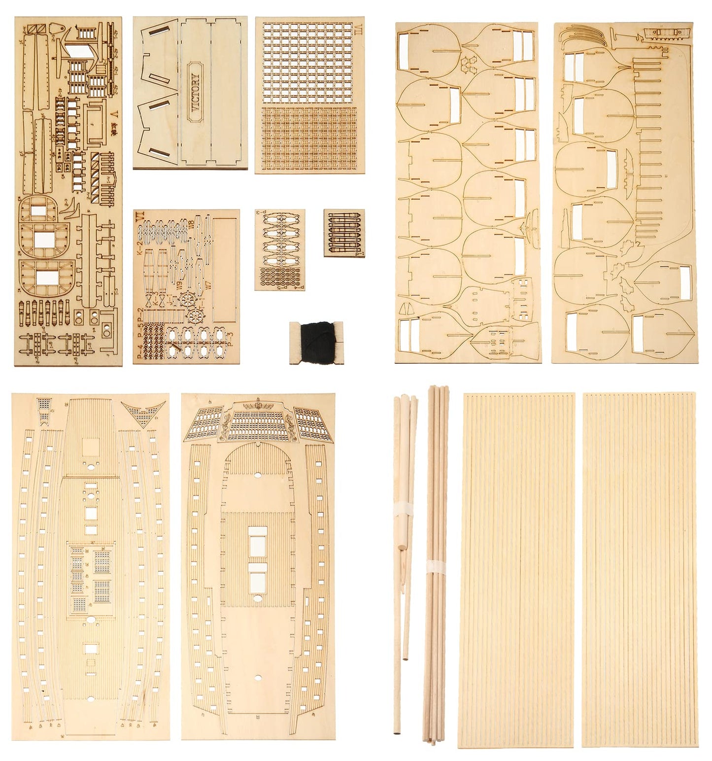 HMS Victory 3D Wooden Puzzle DIY Ship Craft Laser-Cut Model Kits to Build for Adults 1:200