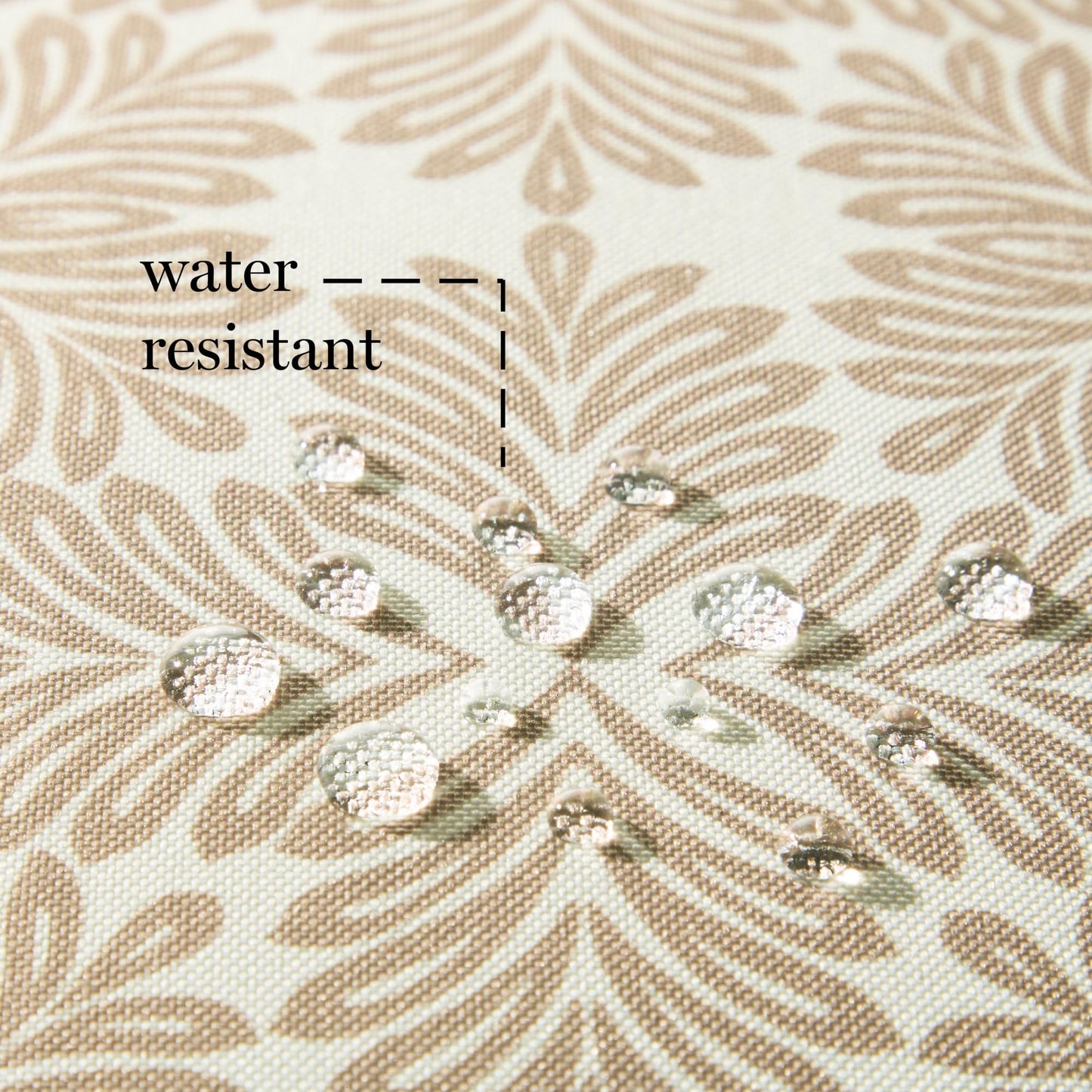 Martha Stewart Tulum Indoor Outdoor Decorative Pillow 2-Pack Set, UV Fade Resistant, Water Repellent, Printed Modern Design, Taupe, 18"x18"