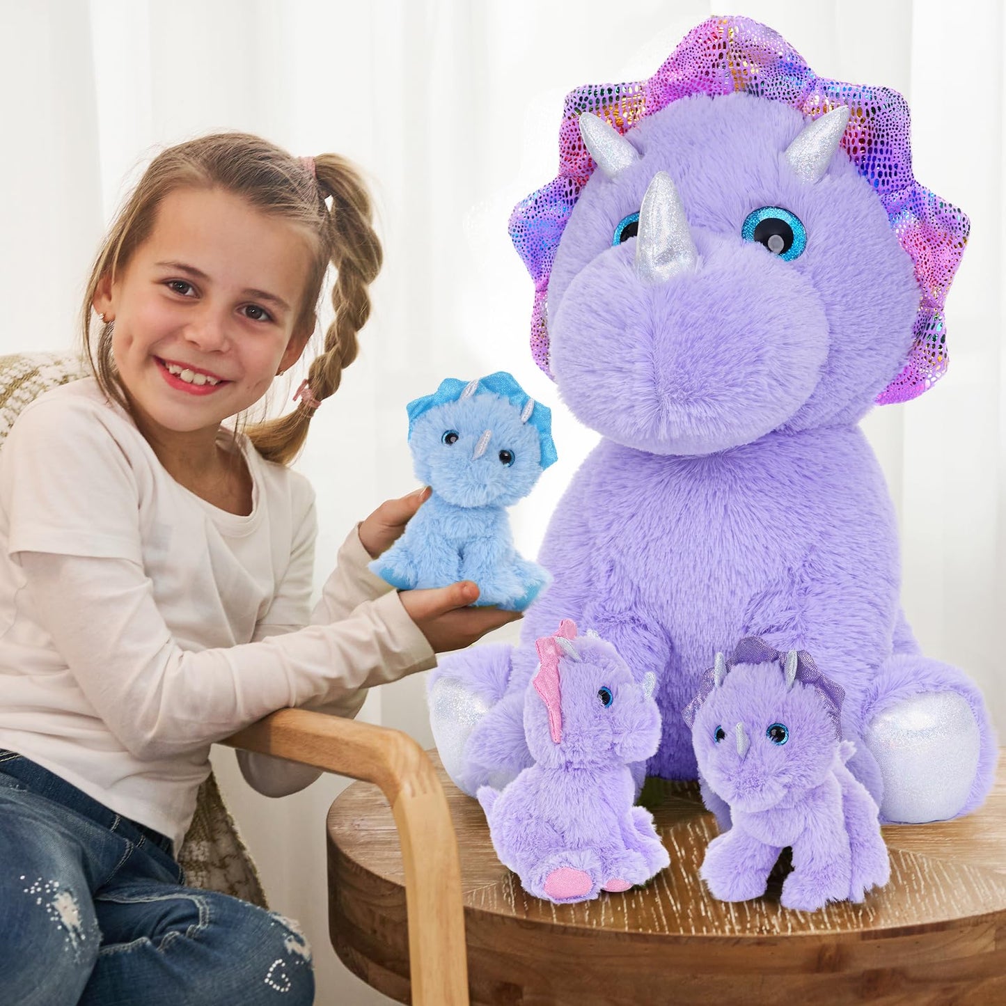 MaoGoLan Purple Dino Stuffed Animal