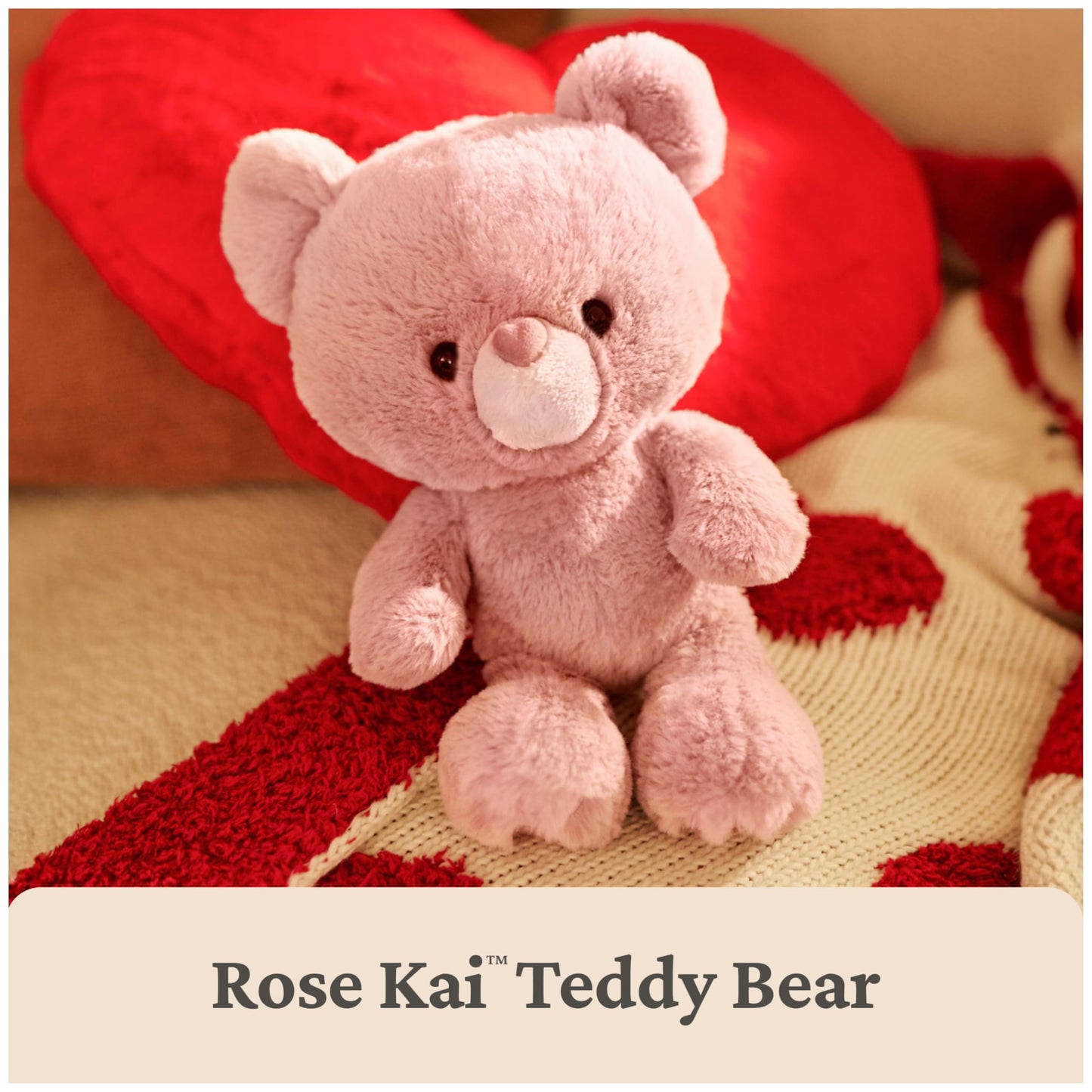 GUND Rose Kai Plush, Premium Teddy Bear, Gifts for Her, Birthday, and Valentine's Day Gift, Stuffed Animal for Ages 0 and Up, 10”