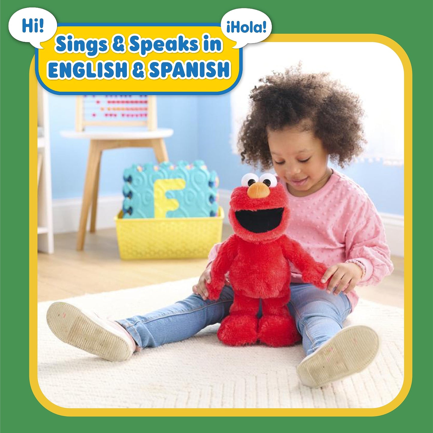 Sesame Street Feature Plush Elmo Slide, Kids Toys for Ages 18 Month, Gifts and Presents