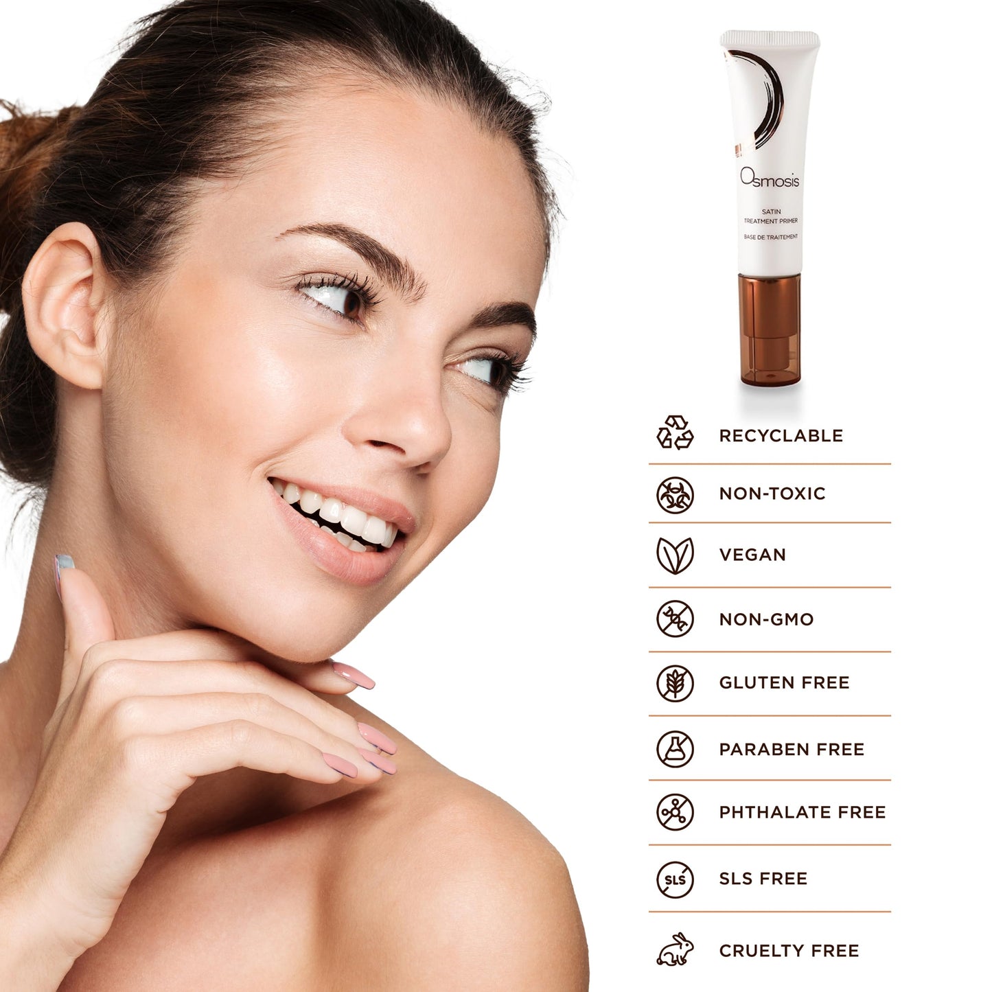 Osmosis Satin Treatment Face Semi-Matte Primer, Makeup Base, Easy to Blend Pore Filling Primer, Oily, Dry & Combination Skin, 1 Fl Oz