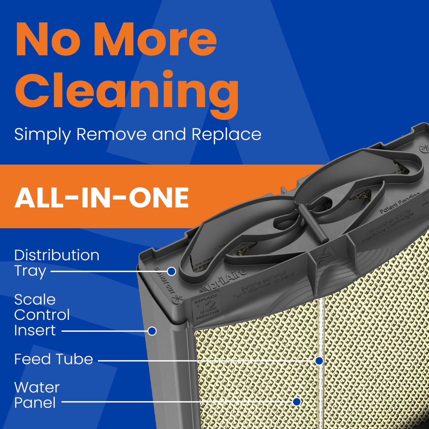 AprilAire HYDRLH Hard Water Maintenance Kit for 620 and 720 Series Humidifiers With HydroCore Water Panel Cartridge and Replacement Orifice