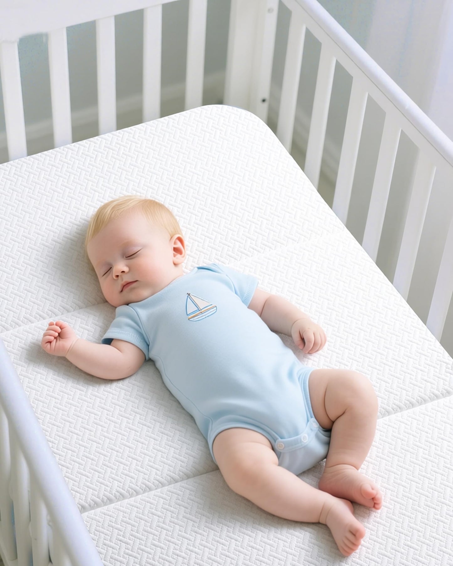 ZNUZDRK Pack and Play Mattress 38"x26", Tri-fold Portable Pack N Play Mattresses for Playpens, Dual-Layer Crib Mattress with Waterproof Washable Breathable Cover for Infants and Toddlers