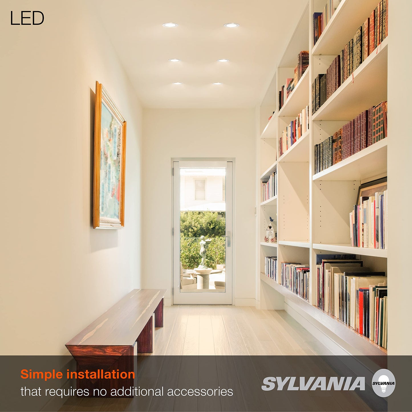 SYLVANIA LED 6" Slim Microdisk Recessed Downlight Junction Box, 16W, CCT 5 Color Selectable, 2700K/3000K/3500K/4000K/5000K, 1200 Lumens, Dimmable - 4 Pack (61406)