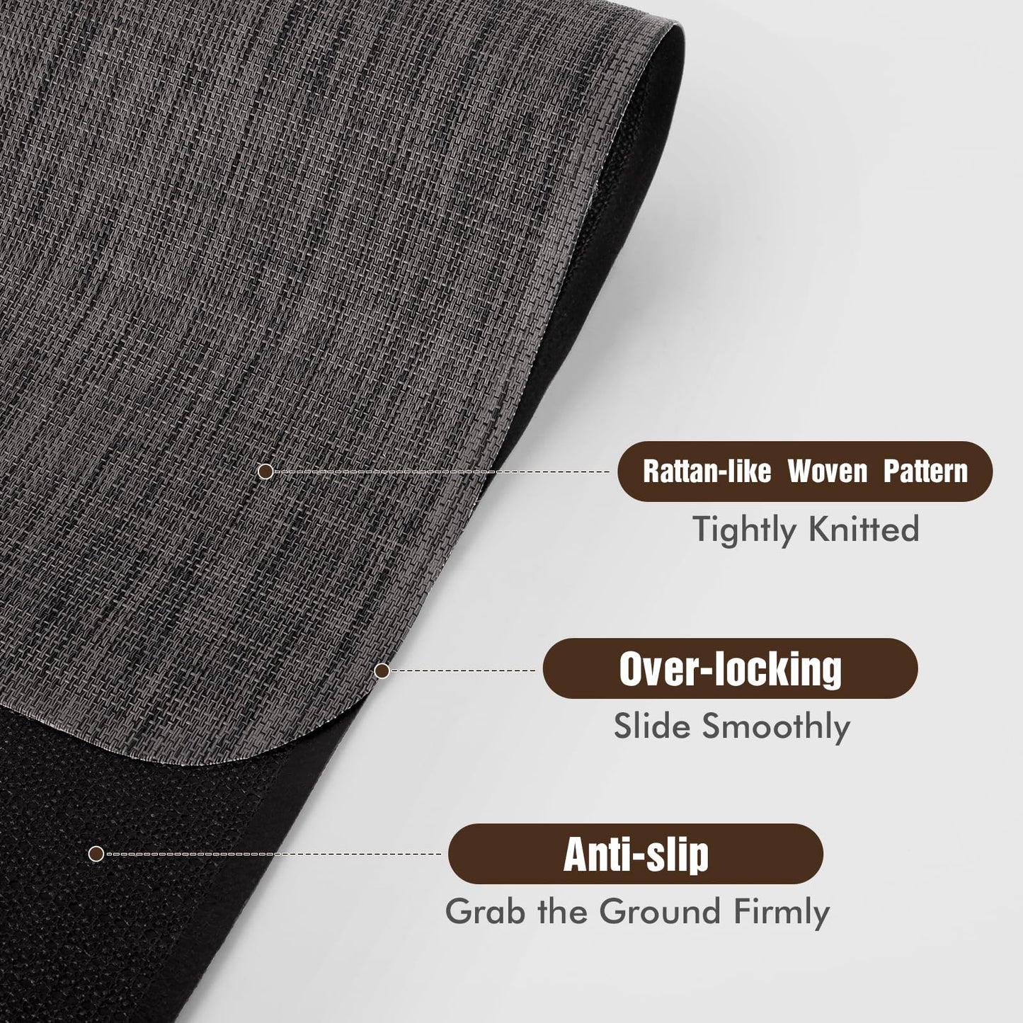 Blvornl Office Chair Mat for Hardwood Floor and Low Pile Carpet, 36"x 48" Desk Chair Mat for Hard Wood, Anti-Slip Hard Floor Protector Rolling Chair Mats, PVC Mat Desk Rug for Home, Black