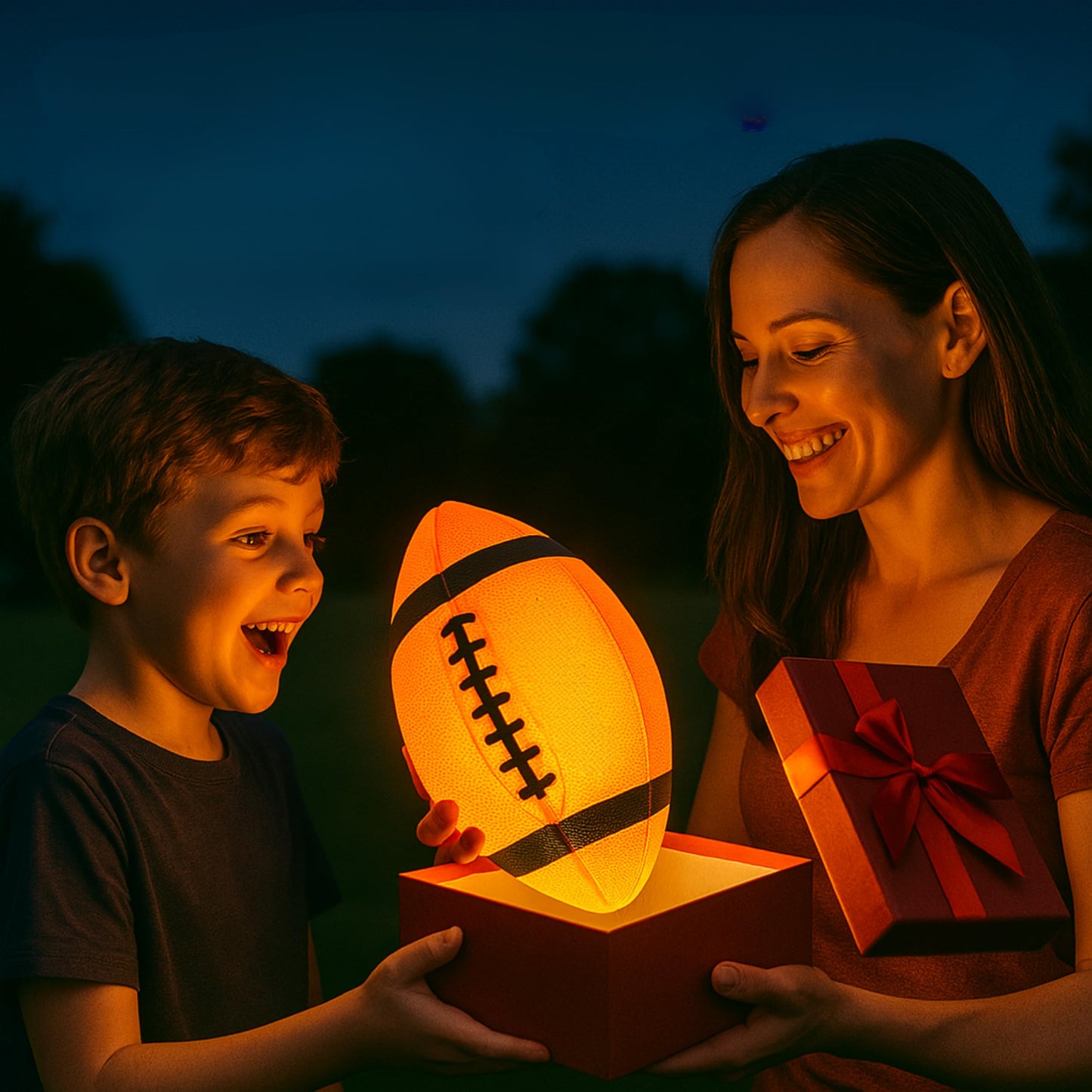 TOMLEON Light Up Football - Glow in The Dark Ball - NO 6 - Outdoor Sports Birthday Gifts for Boys 8-15+ Year Old - Kids Teenage Youth Gift Ideas Activity - Boy Toys Stuff Ages 8 9 10 11 12 13 14 15