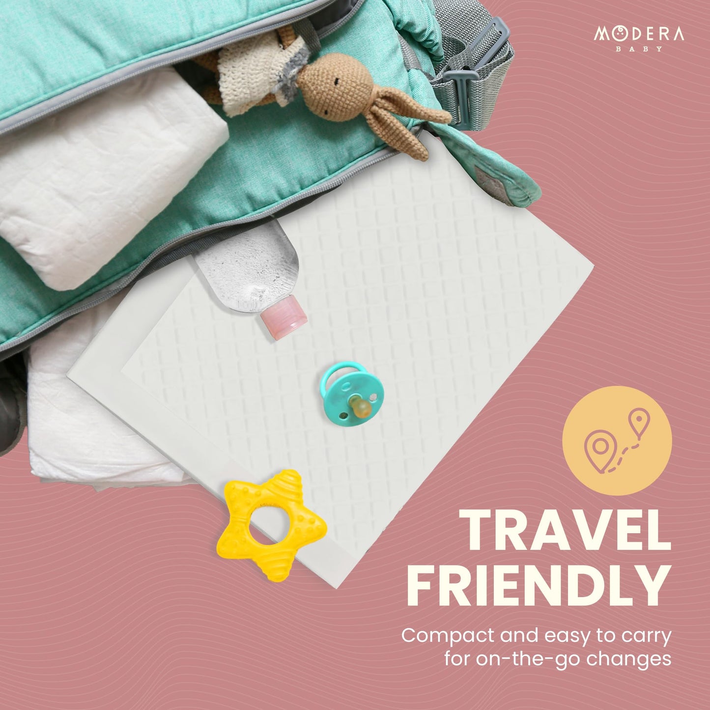Organic Cotton Enhanced Disposable Changing Pad Liners | XL-Large 30x18 Hypoallergenic Super Soft Ultra Absorbent Waterproof Quilted Underpads for Baby Diaper Table/Travel, Leak Proof Mess Free-50PK