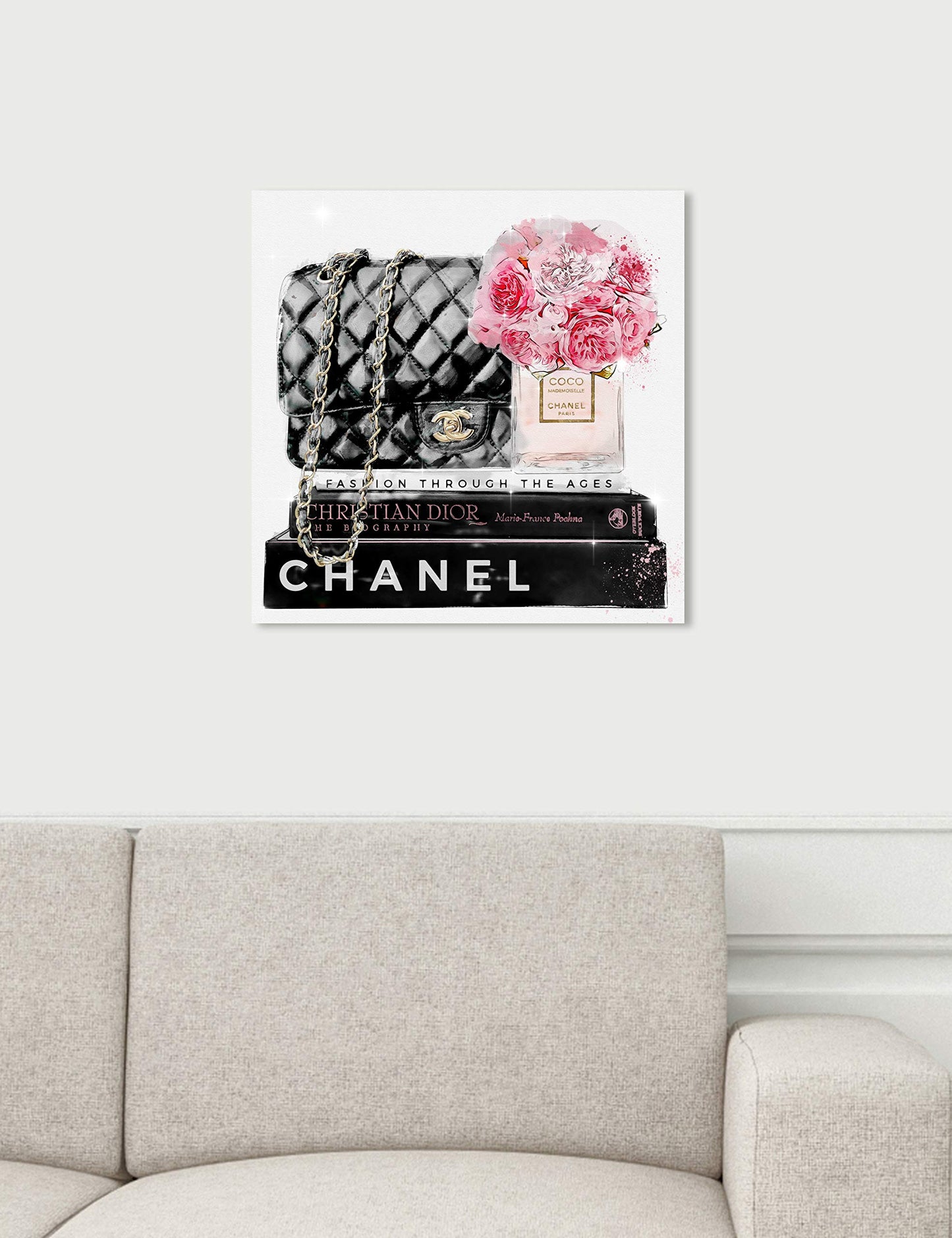 The Oliver Gal Artist Co. Fashion and Glam Wall Art Canvas Prints 'Elegant Essentials Paris' Handbags Home Décor, 16 in x 16 in