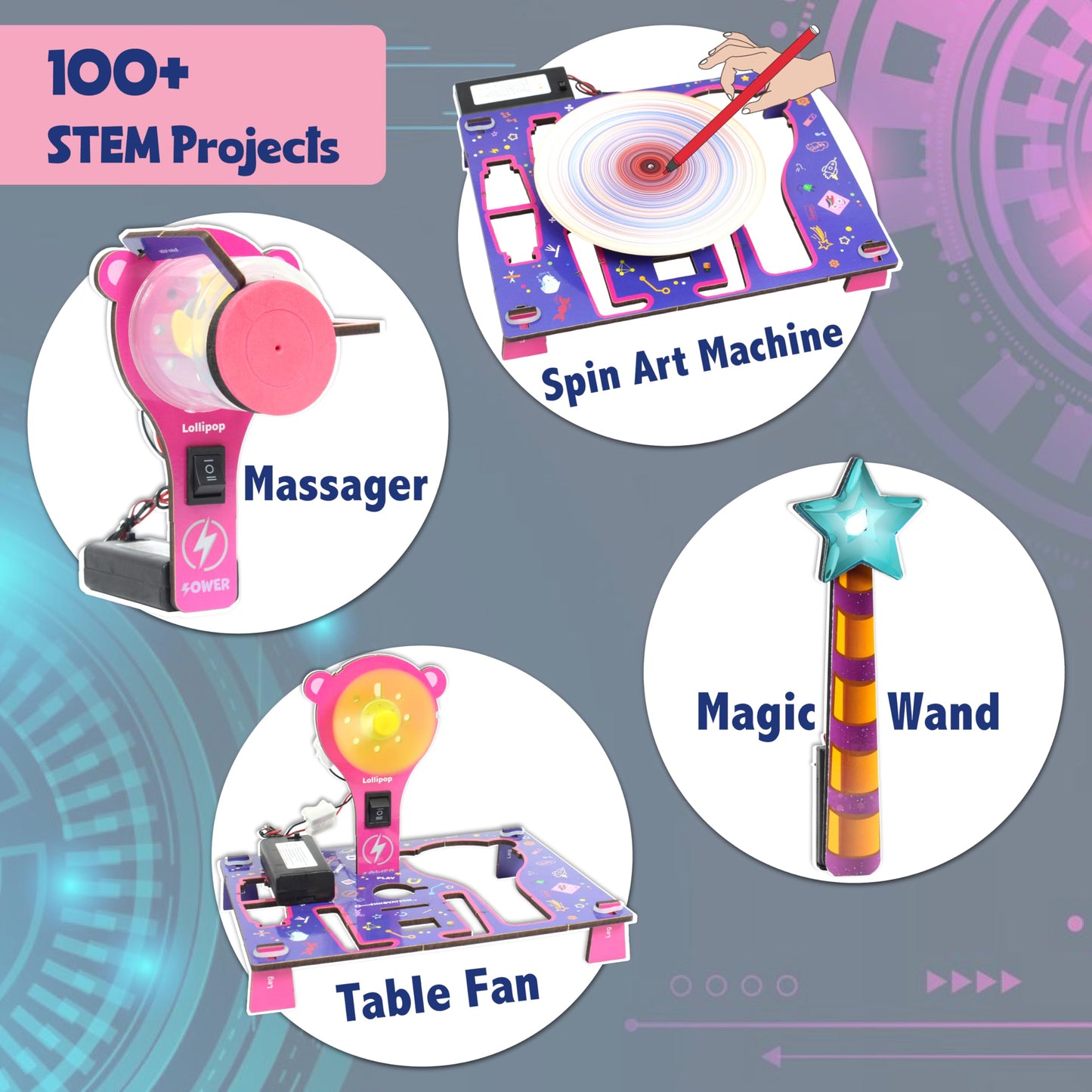 ButterflyEdufields - 100+ STEM Projects | Mini Engineering Kit for Girls Ages 8-10-12-15 | Latest DIY Science Experiments for Kids | Kids Toys