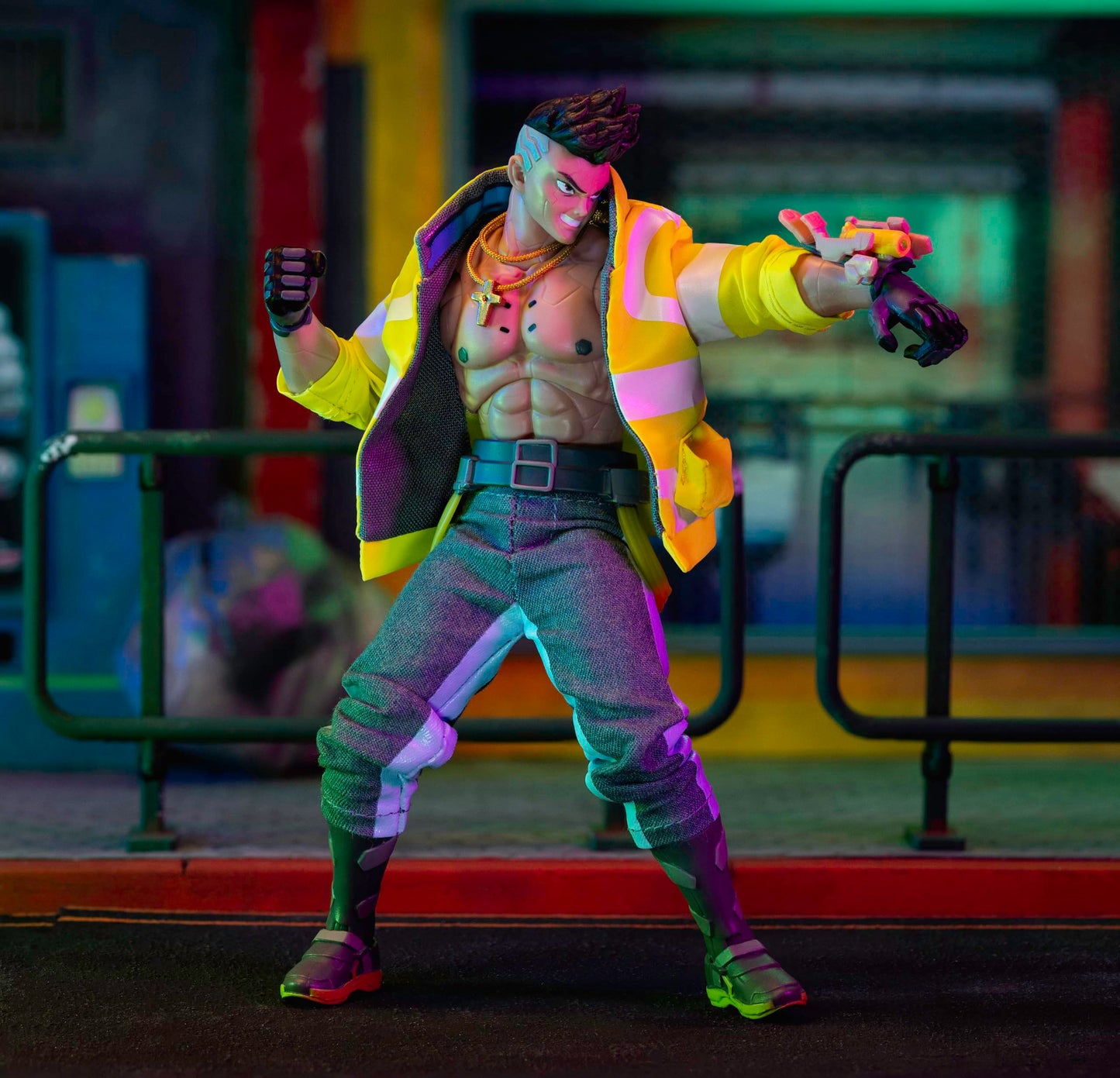 Jada Cyberpunk Edgerunners David Martinez - 1:12 Scale Action Figure - 6” Highly Articulated Collectible with Accessories - Ages 15+ - Soft Goods Jacket, Detailed Sculpt