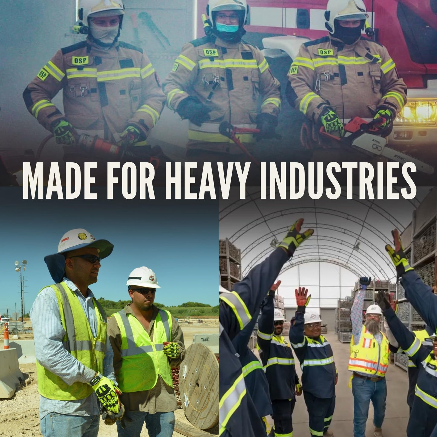 Cestus Deep III Pro, Heavy Duty Extrication Gloves, ANSI A7 Cut Resistant Impact Gloves for Construction Demolition Recycling (Large)