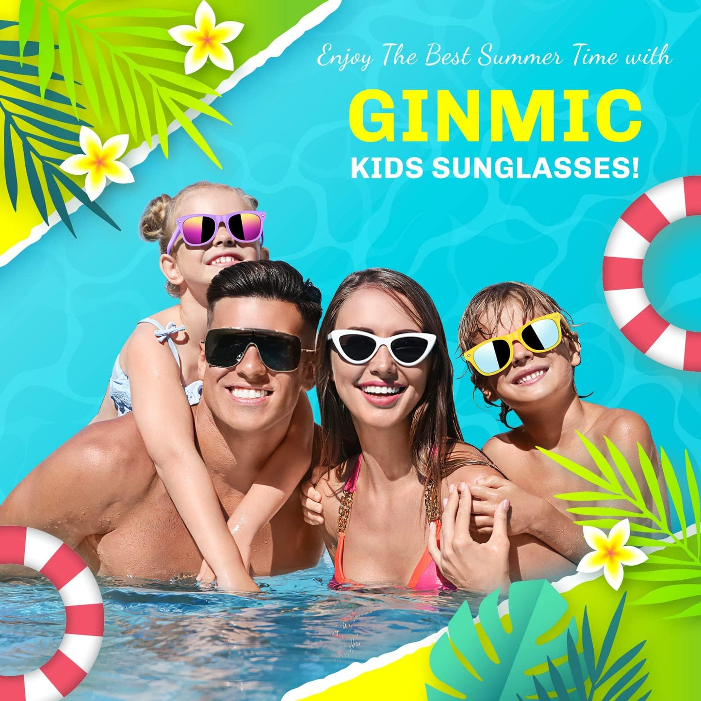 GINMIC Kids sunglasses Party Favors, 36Pack Kids, Boys and Girls Sunglasses Bulk Age 3-8 with UV400 Protection,Party Favors For Kids, Birthday Classroom Goodie Bags Party Supplies