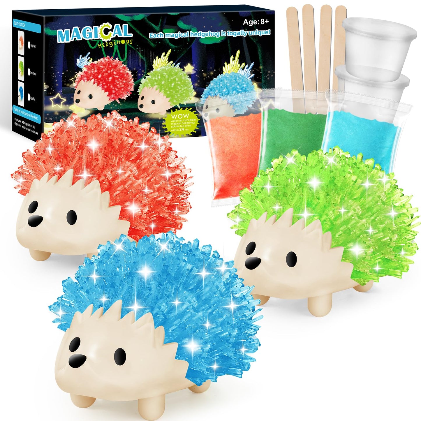 sdaymol Glass Grow Kits, Science Kits for Children from 8-12 Years, DIY Science Experiments, Lab Learning and Educational Toys, STEM Projects, Toy Gifts