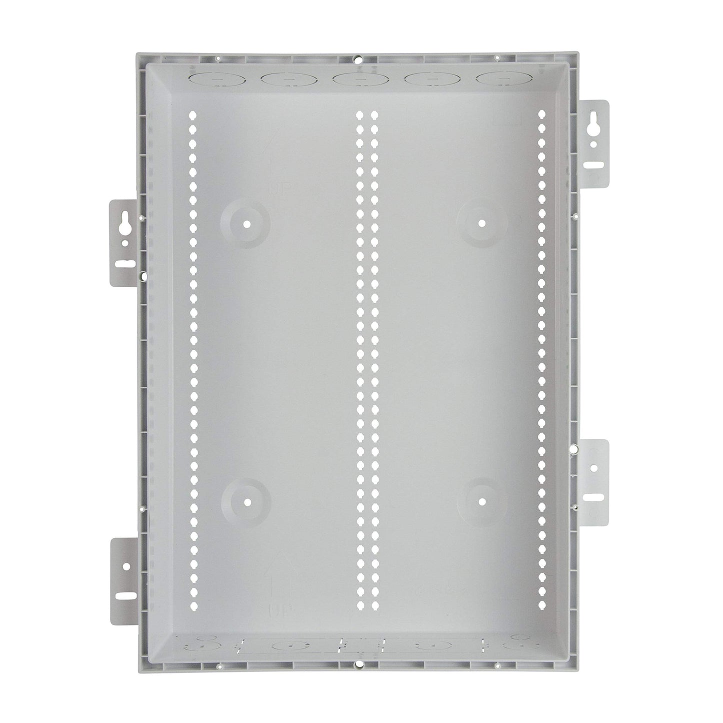 Legrand - OnQ 20 Inch Media Enclosure, Wifi Electrical Box, Cable Management Box for Distribution of Networking Service, Recessed Media Box Lets Signal Through, White, ENP2050-NA