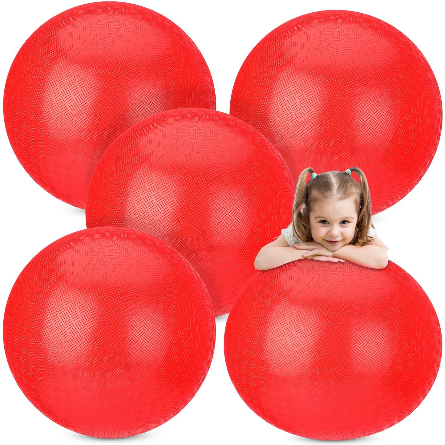 Yunsailing 5 Pack 18 Inch Big Bouncy Balls Giant Inflatable Playground Balls with Hand Air Pump for Outdoor Indoor Activity Beach Park Backyard Game Supplies