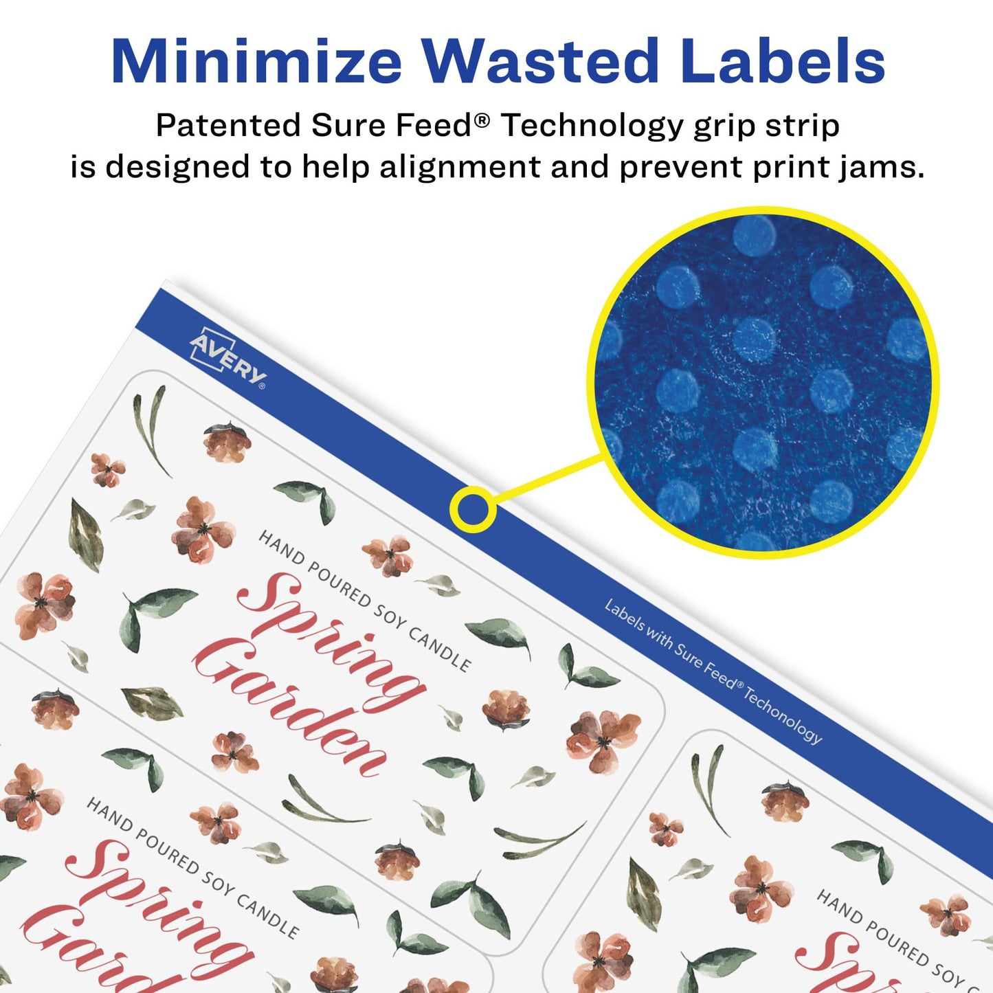 Avery Printable Shipping Labels, Sure Feed Technology, 2" x 4" Customizable Stickers, White, 2,500 Blank Mailing Labels, Great for Mailing, Shipping, and More (95945)