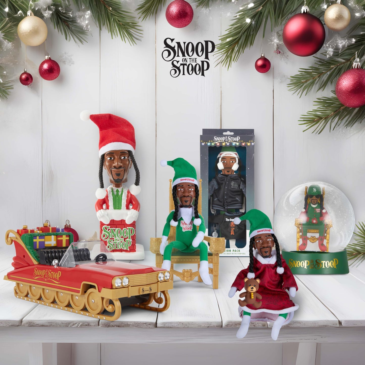 Snoop Dogg Snoop on The Stoop 2025 Christmas, 12” Small Shelf Décor