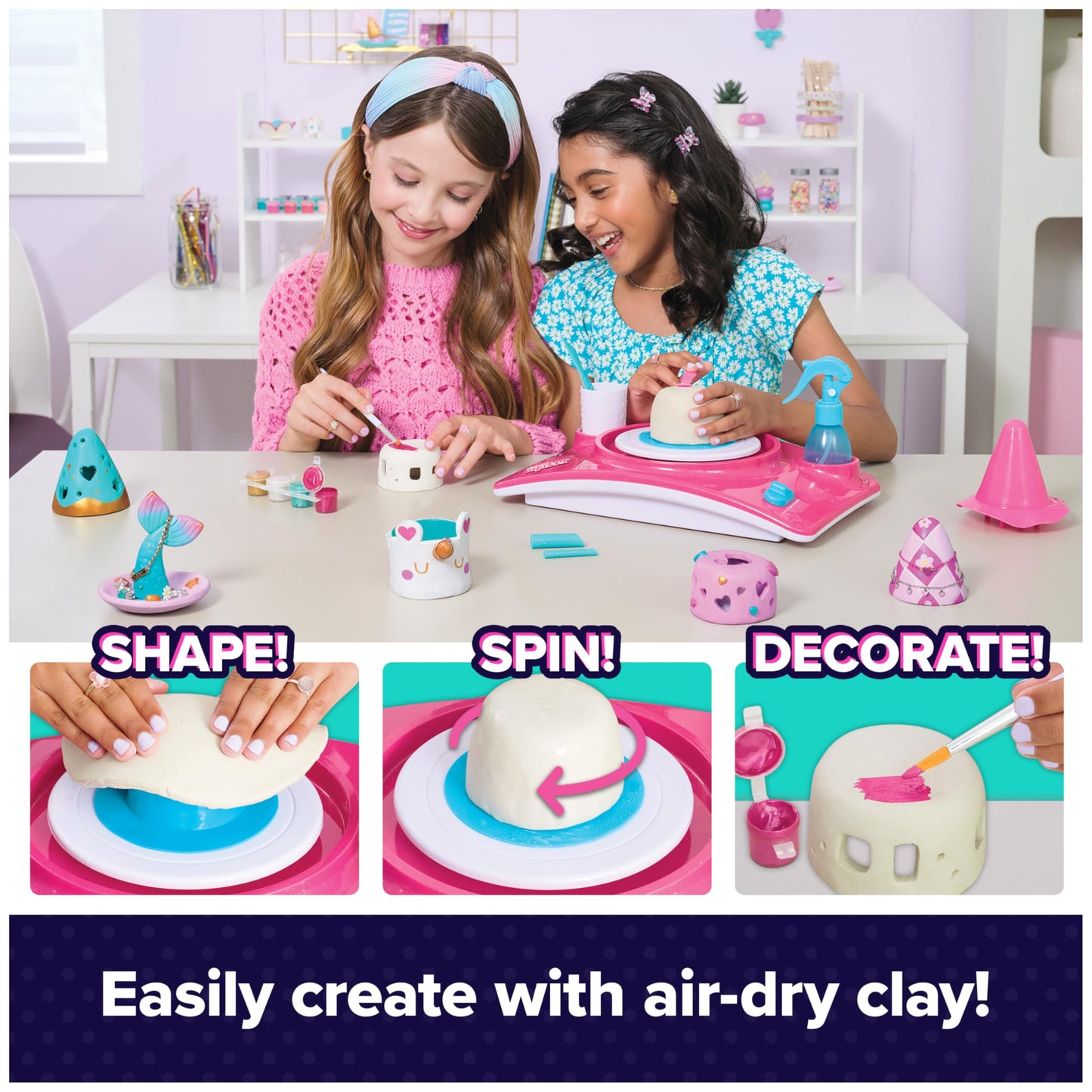 Cool Maker - Pottery Studio, Clay Pottery Wheel Craft Kit for Kids Age 6 and Up (Edition May Vary)