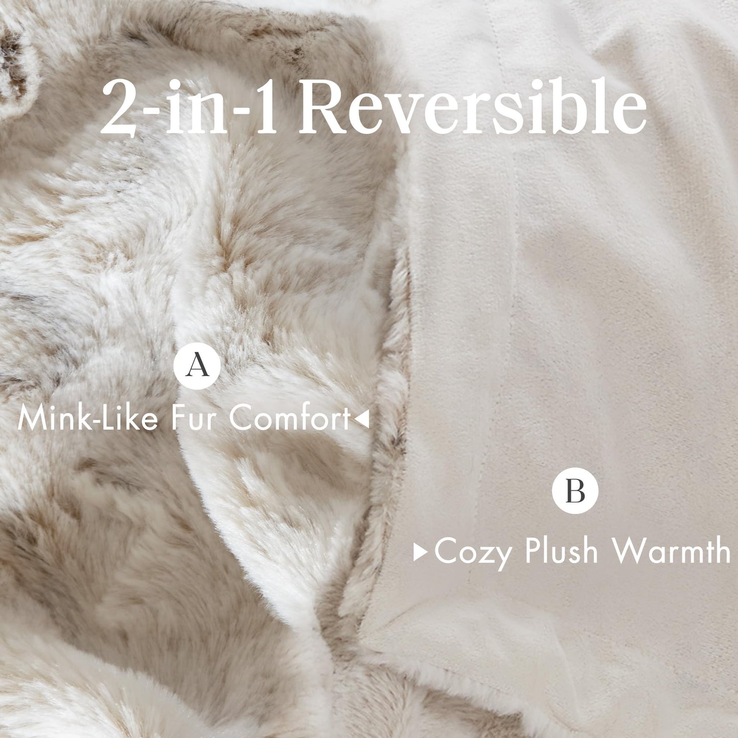 Madison Park Ultra-Soft Poly Fur Blanket Queen Size, Reversible Plush, All Season & Lightweight Queen Fuzzy Blanket for Bed, Couch & Sofa, Zuri, Full/Queen Snow Leopard
