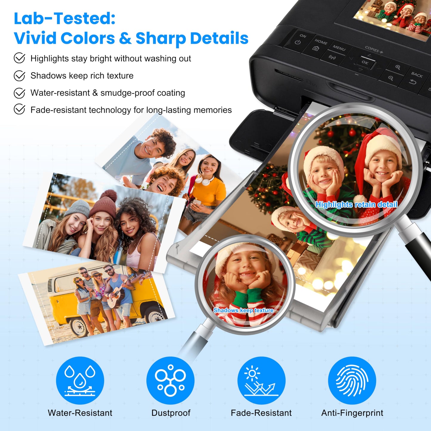 Msudoku Compatible with Canon Selphy KP-108IN KP108IN Ink and Paper Set, 3 Color Ink Cartridges and 108 Sheets 4x6 Photo Paper, Compatible for Canon Selphy CP1500 CP1300 CP1200 Compact Photo Printers