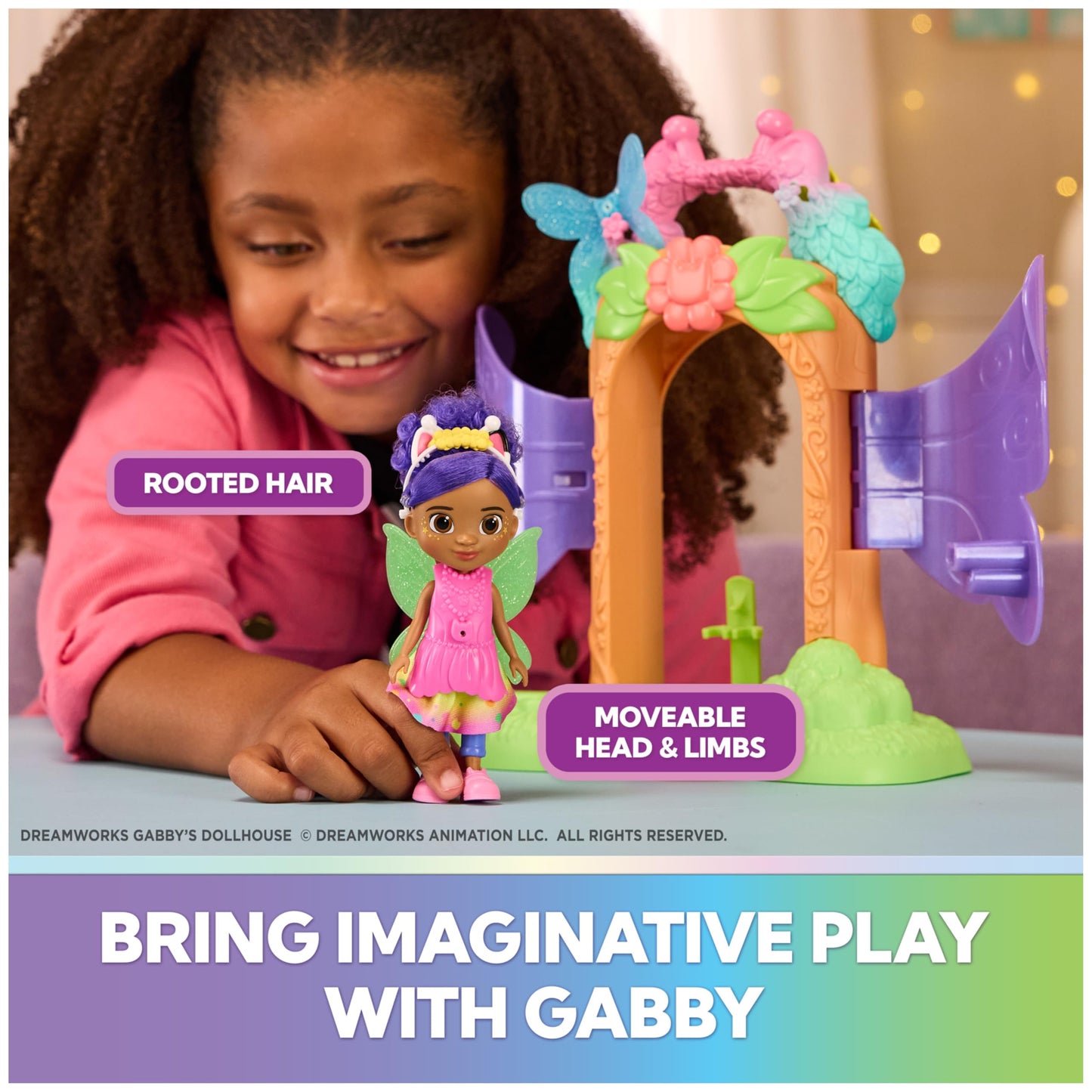 Gabby's Dollhouse Fairylandia, Fairy Magic Reveal Playset with Transforming Feature and Dollhouse Accessories, Kids Toys for Girls & Boys Ages 3 and Up