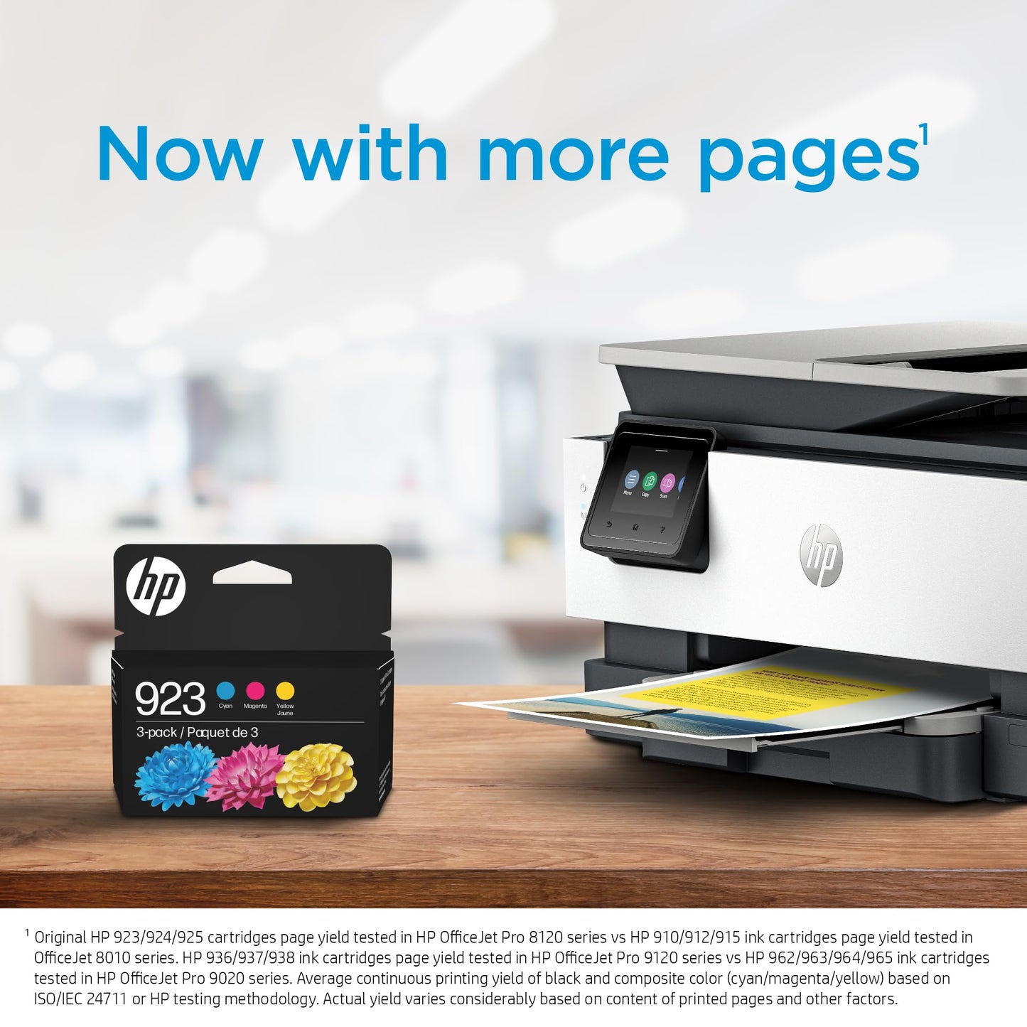 HP 923 Cyan/Magenta/Yellow Standard Yield Ink Cartridges, 3/Pack (6C3Y4LN)