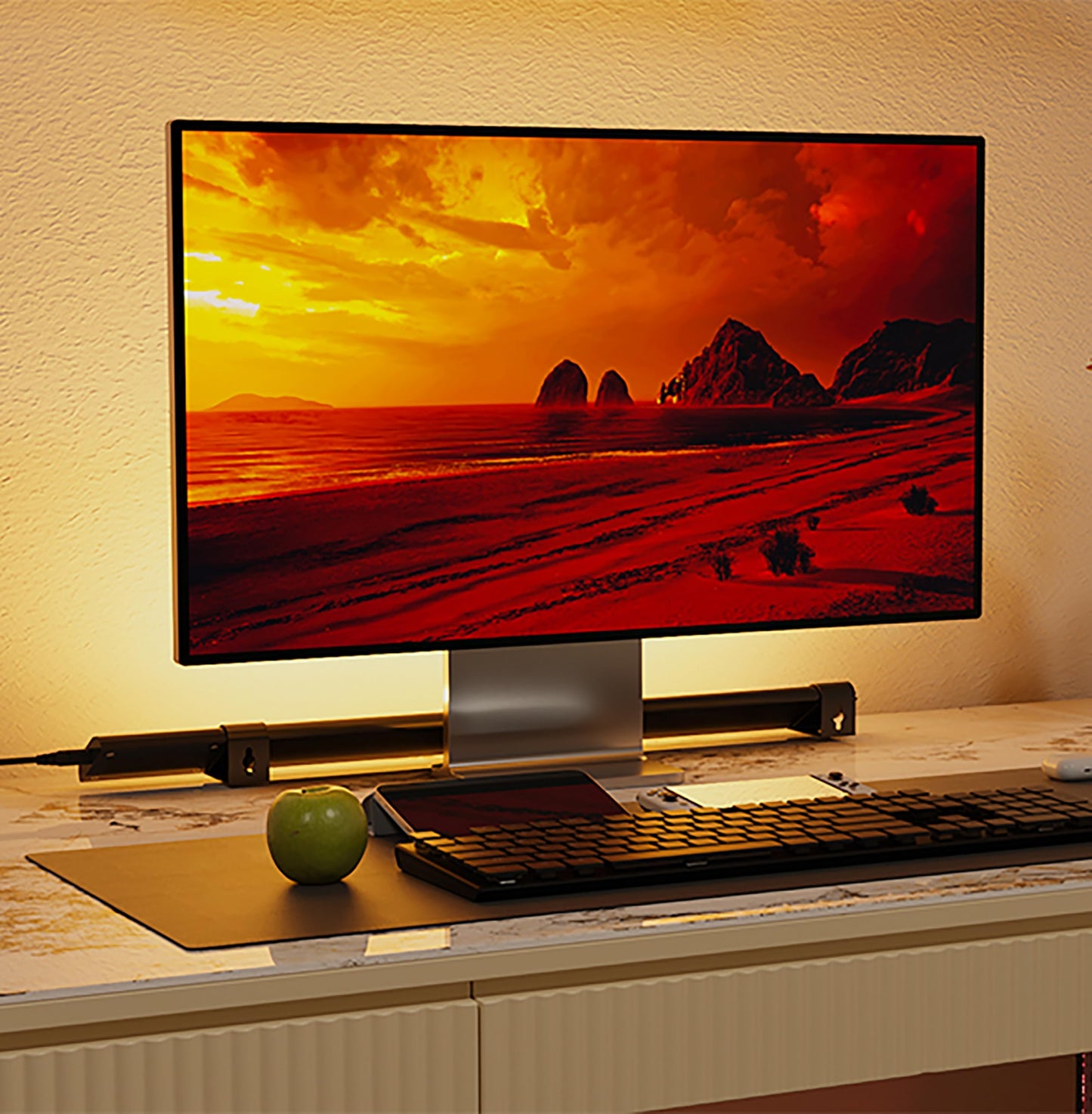 LAMPAOUS LED Light Bar, Dimmable RGB Lights, Light Bar with Alexa & Google Integration for Room, Desk, Monitor Backlight, Indoor Wall Washer - includes Remote Control (1-Bar 12 Inch Kit)