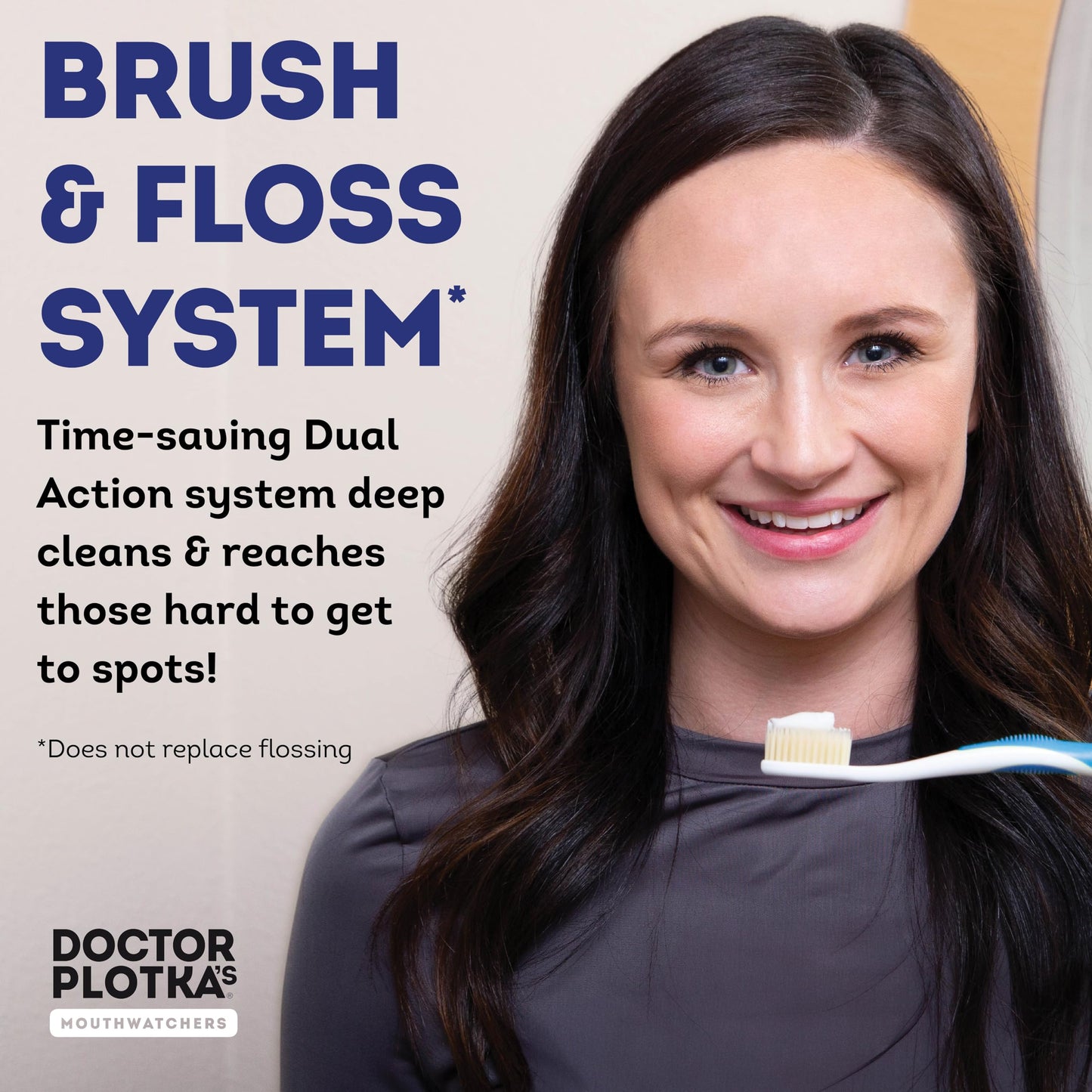 MOUTHWATCHERS Soft Flossing Toothbrushes, 8 Pack Manual Toothbrush for Adults, Ultra Clean Toothbrush, Good for Sensitive Teeth and Gums, by Dr. Plotka's, Multicolor