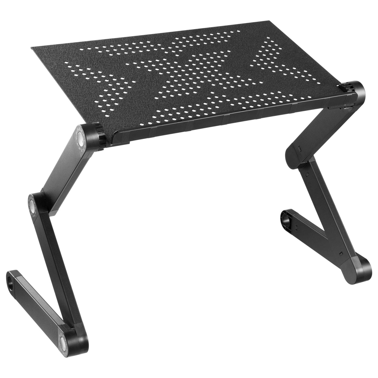Mount-It! Adjustable Laptop Stand & Lap Desk, Freestanding Sit-Stand Laptop Tray for Bed, Couch, Desk & Floor, 22 lb Capacity, 1.6–18.9” Height, Ventilated Aluminum, Ships Fully Assembled