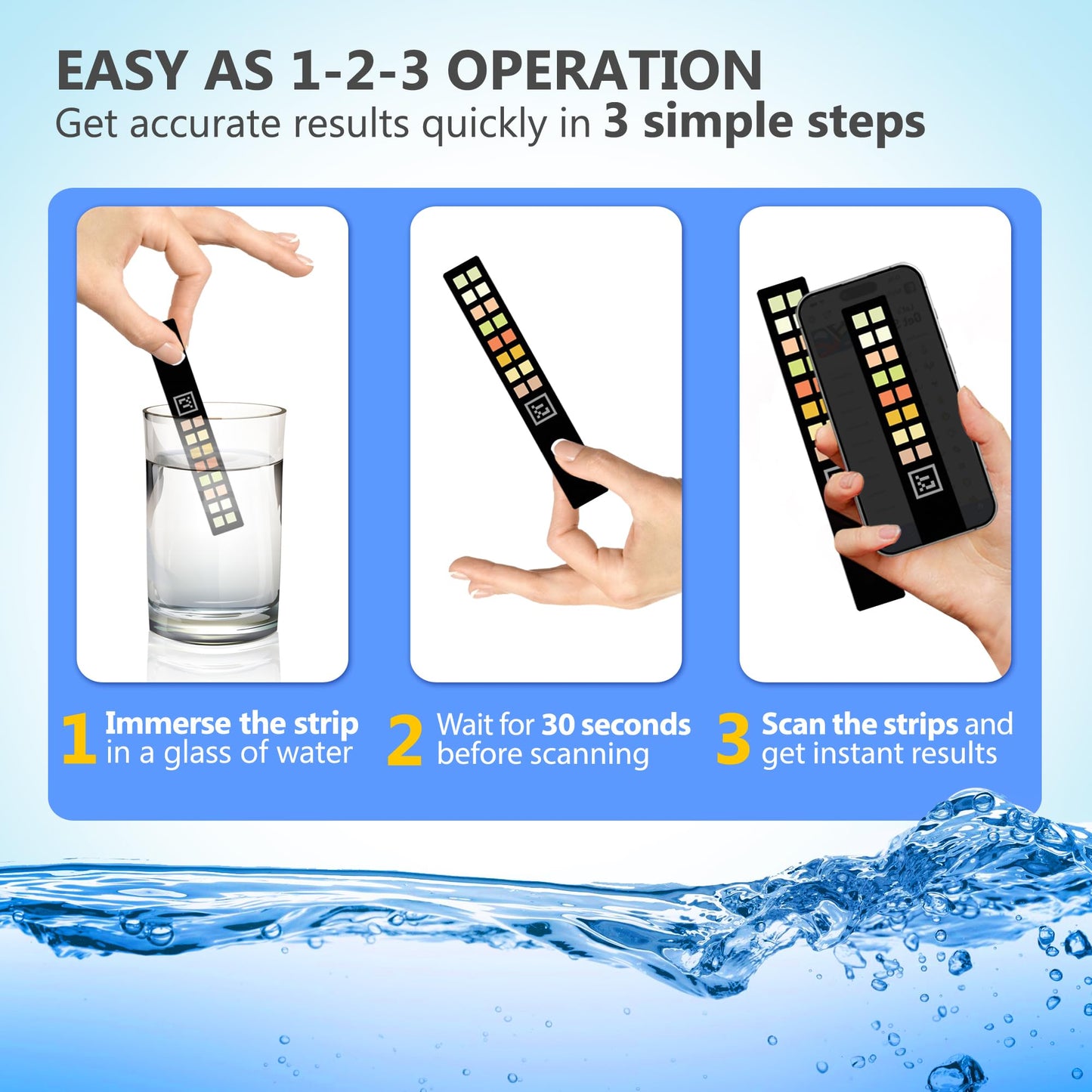 DROPLYTIX Mobile App Water Test Kit–20-in-1 Home Water Testing Strips, Pools, Hot Tubs, Aquarium, Drinking Water & Well Water Test for pH, Hardness, Lead, Iron, Chlorine, Nitrate, Fluoride, Mercury